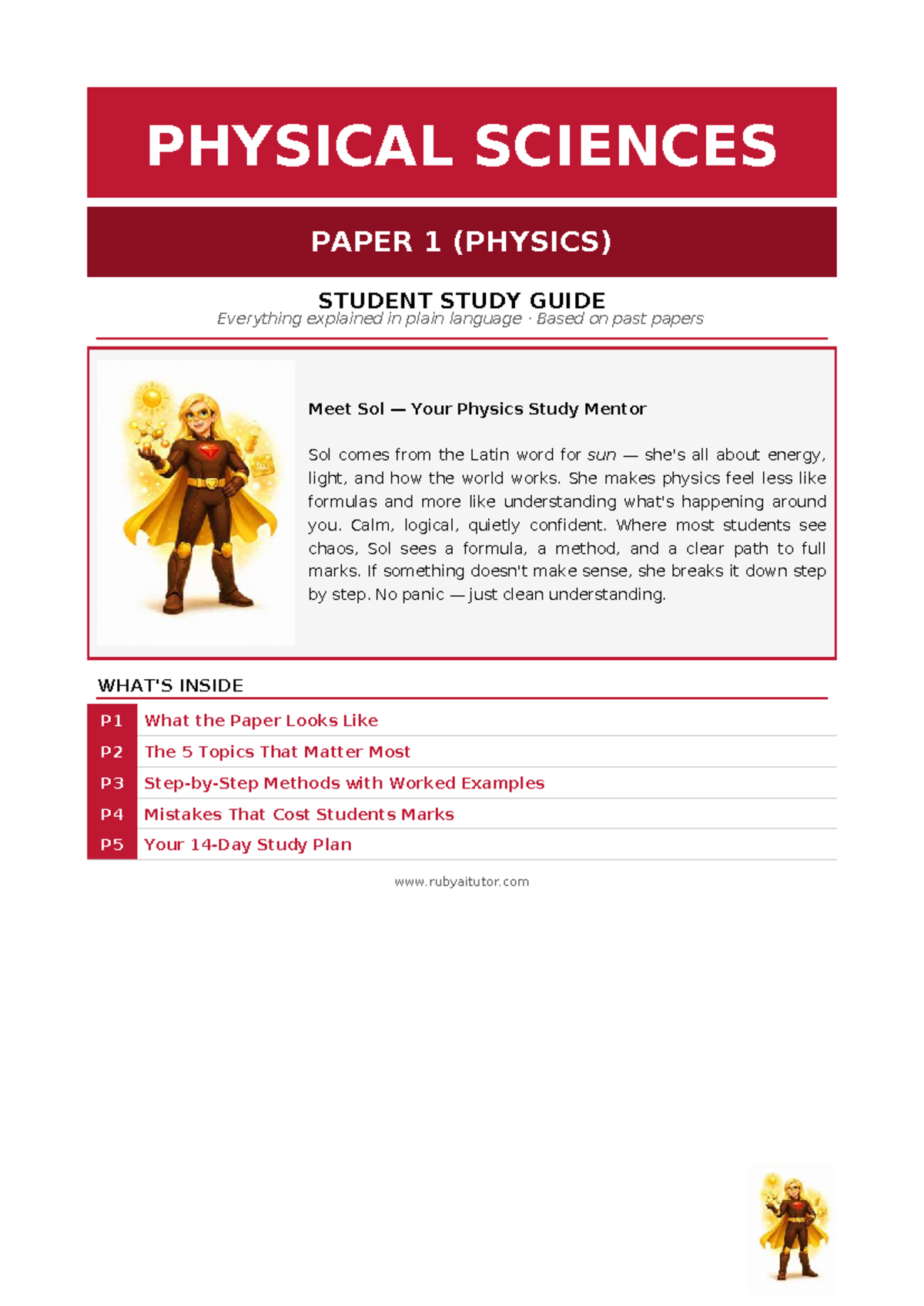 PHYSICAL SCIENCES PAPER 1 (PHYSICS) STUDY GUIDE & STRATEGIES - Studocu