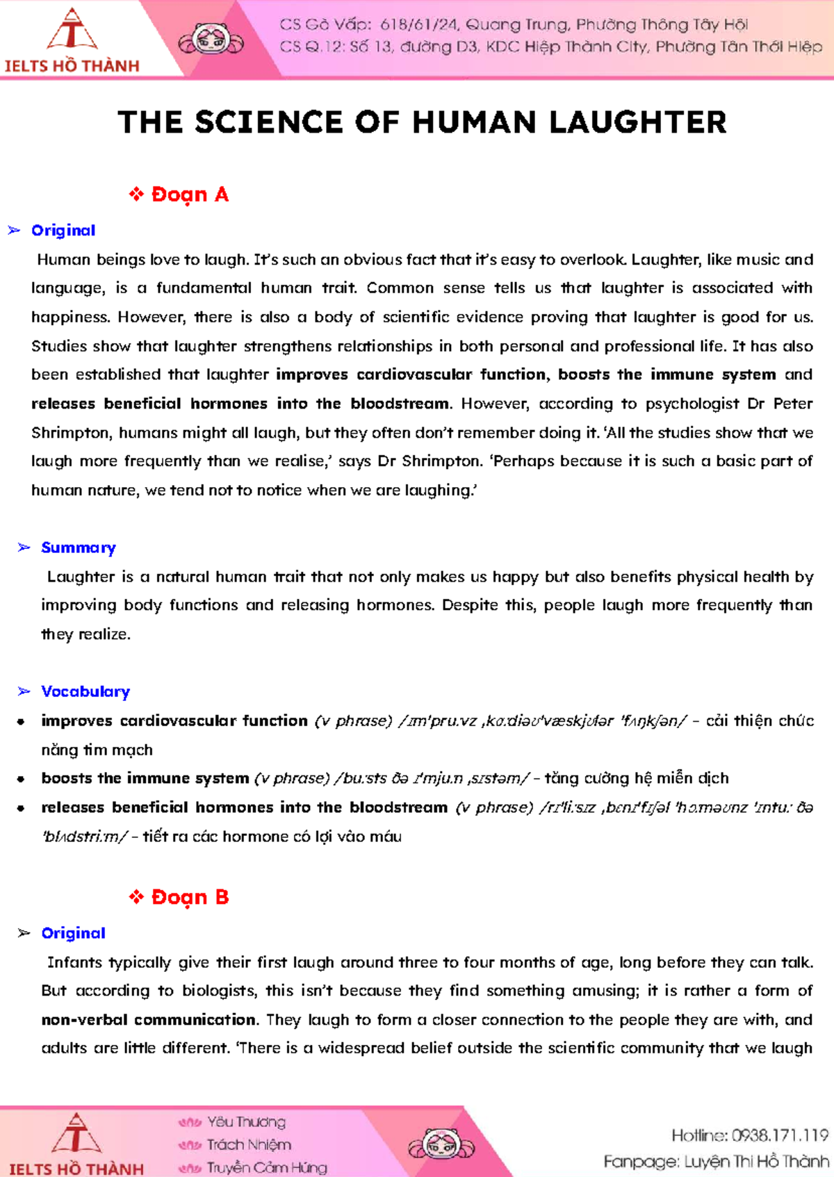 The Science of Human Laughter: Insights and Benefits - Studocu