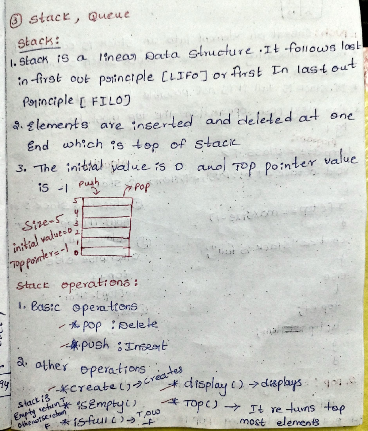 Stack Data Structure Notes - CLIFo1 - Studocu