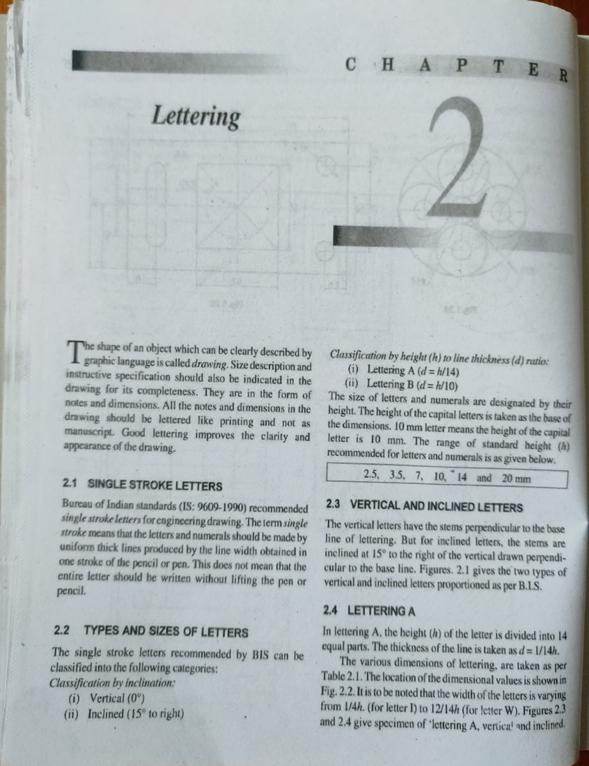 Engineering graphics 2 (lettering) - C H A PT E R Lettering he shape of ...