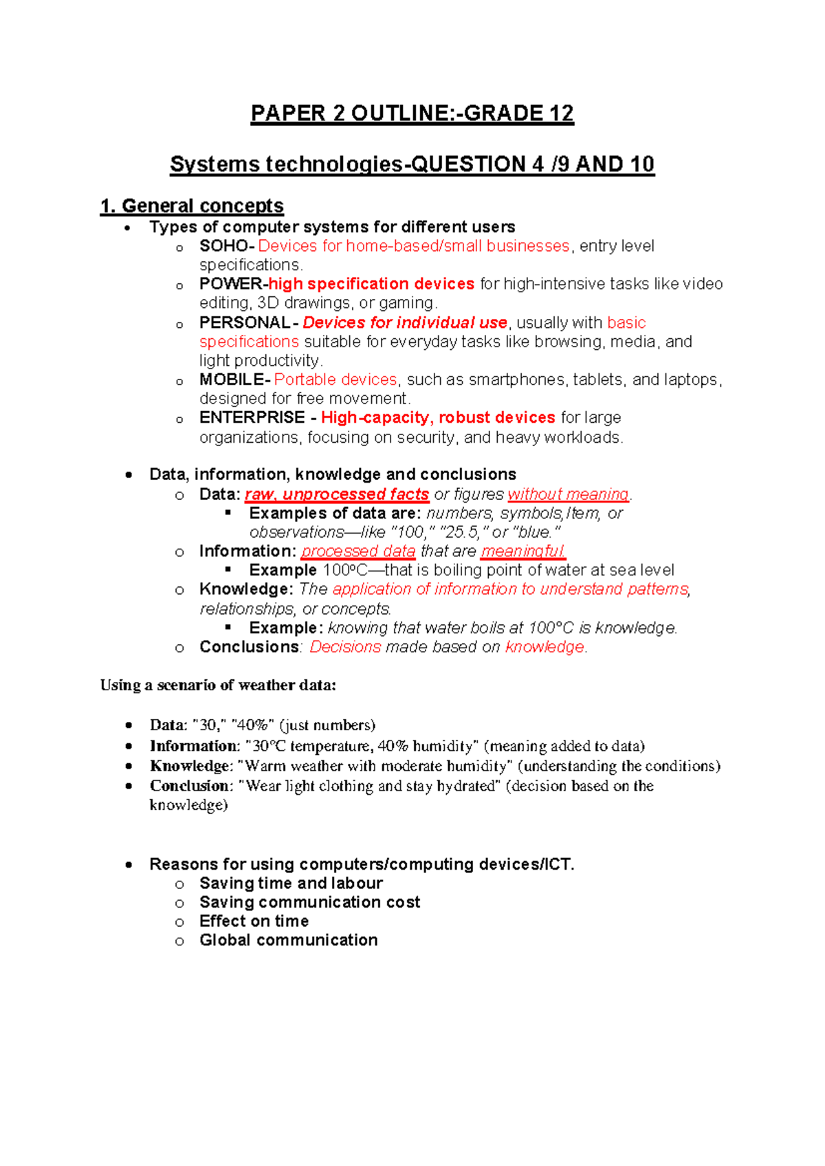 P2 Exam Prep - Comprehensive Guide for Computer Systems & Technologies ...