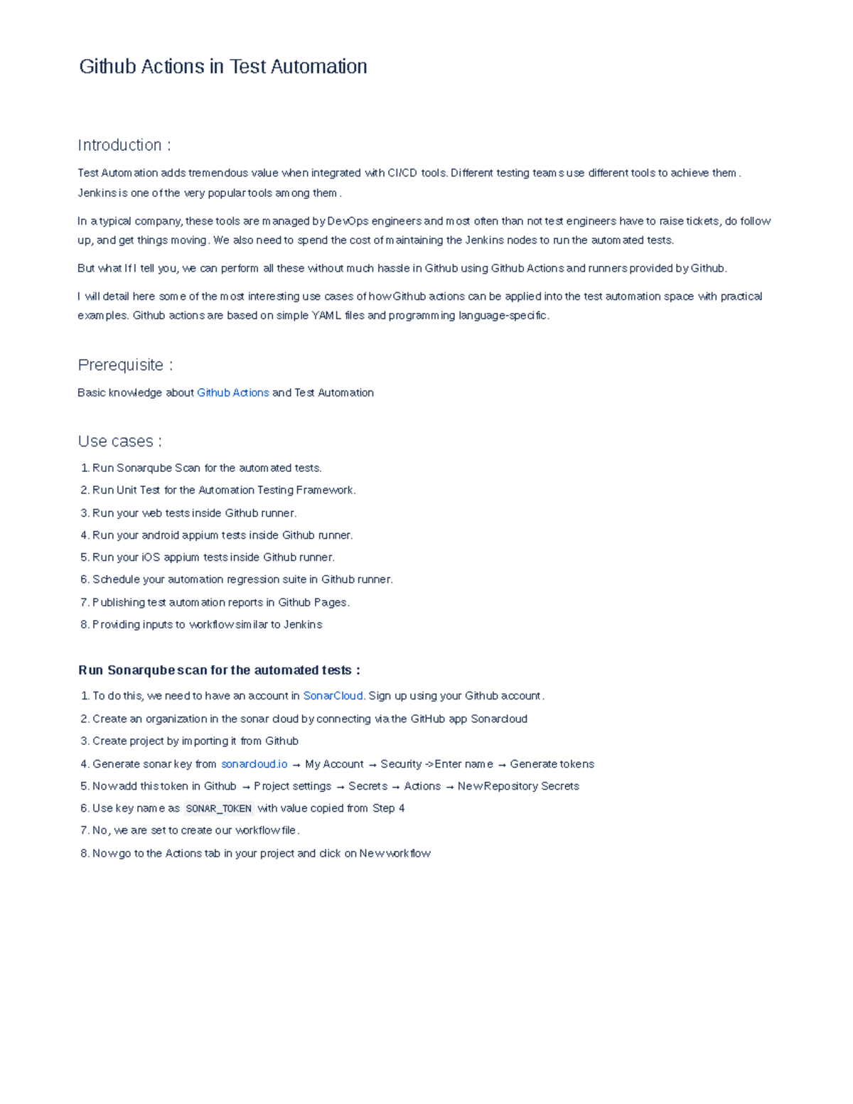Github Actions in Test Automation - Github Actions in Test Automation ...