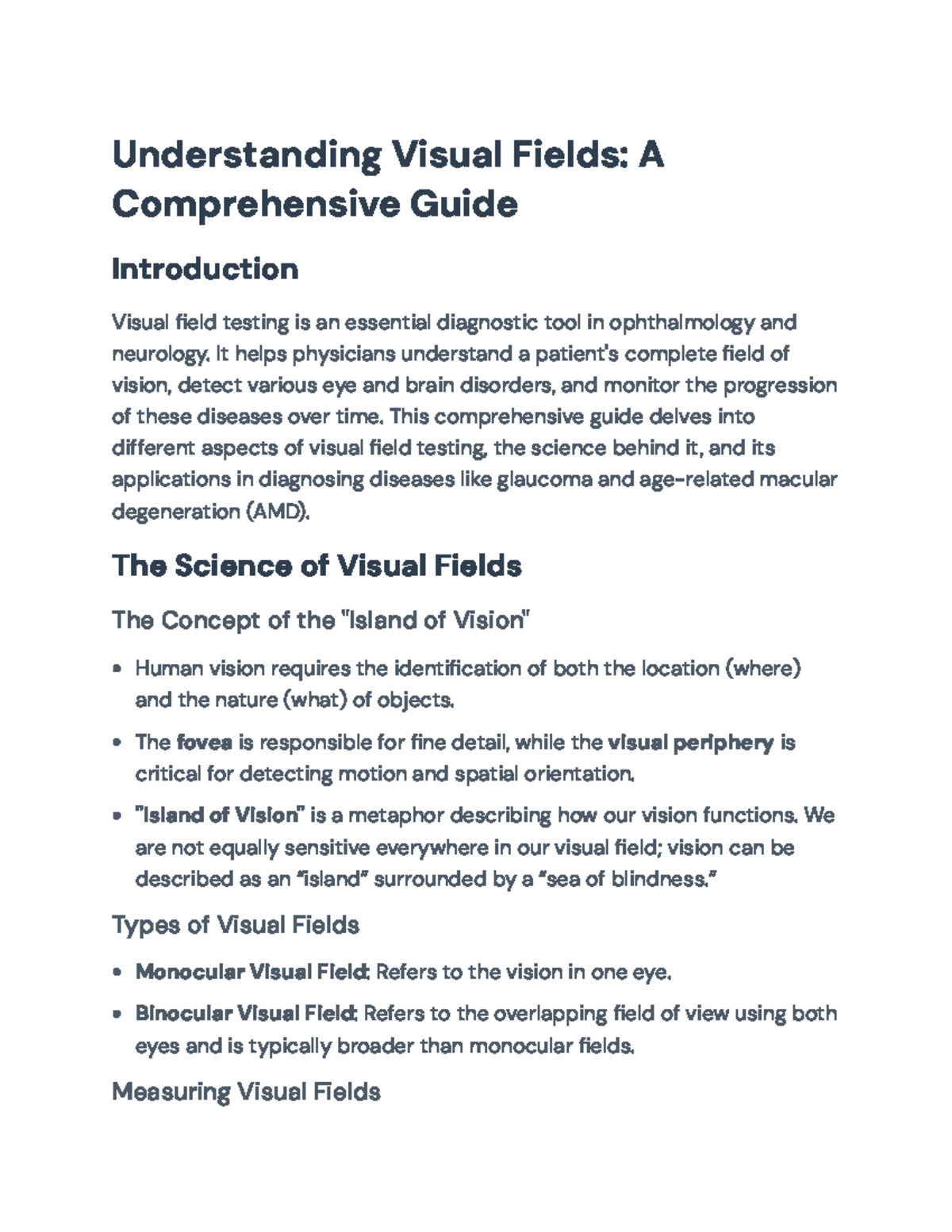 Visual Field Testing: A Comprehensive Guide to Diagnostic Methods ...