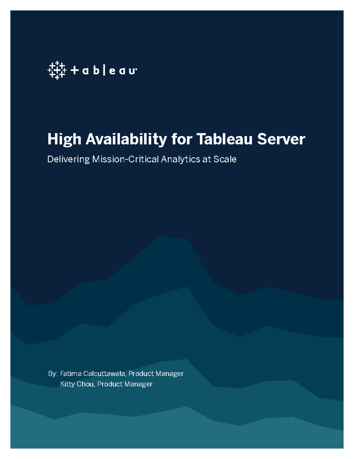 [Whitepaper] High Availability Strategies for Tableau Server - Studocu