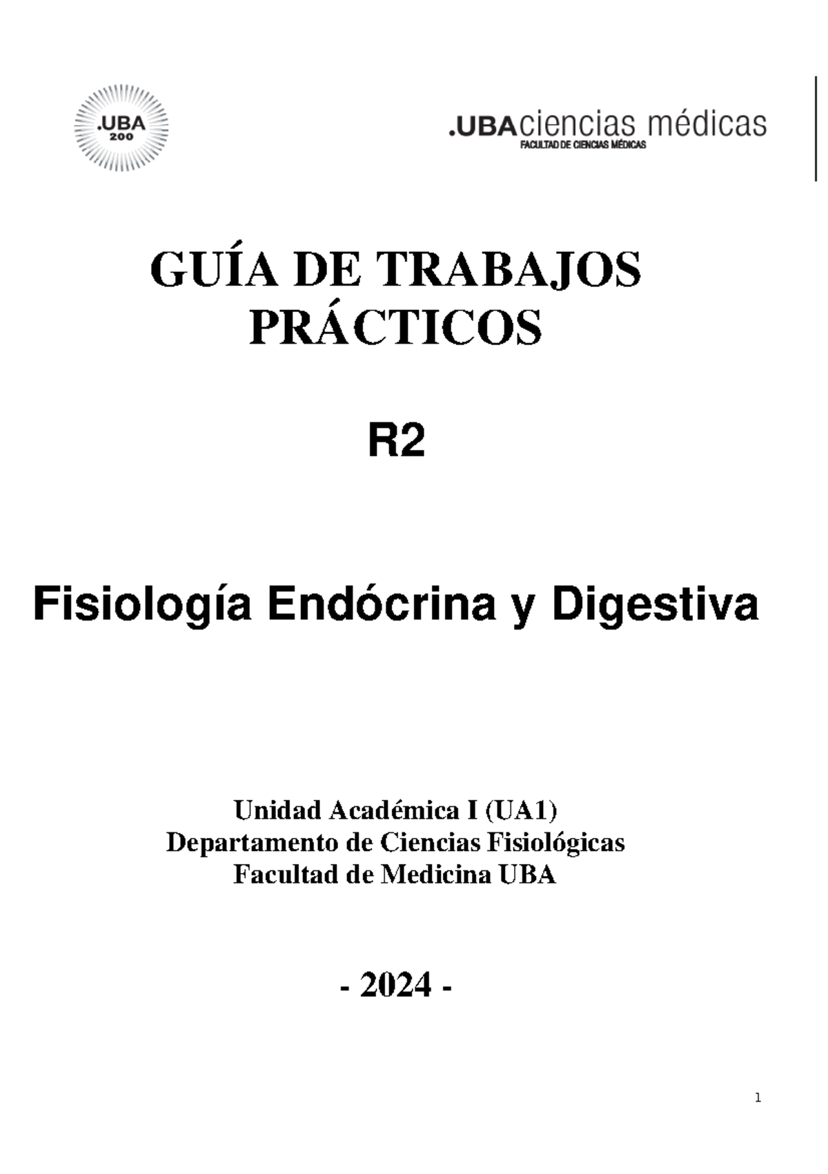Guía de TPs: Fisiología Endócrina y Digestiva - Final 2024 - Document Preview