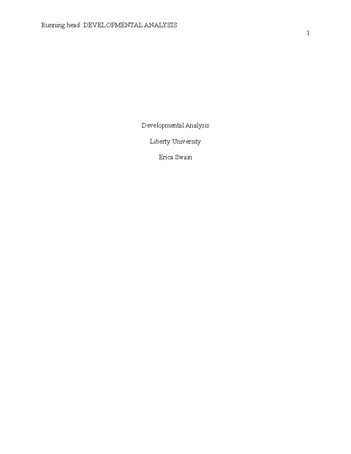 HSCO 502 Developmental Analysis: Personal Lifespan Reflections - Studocu