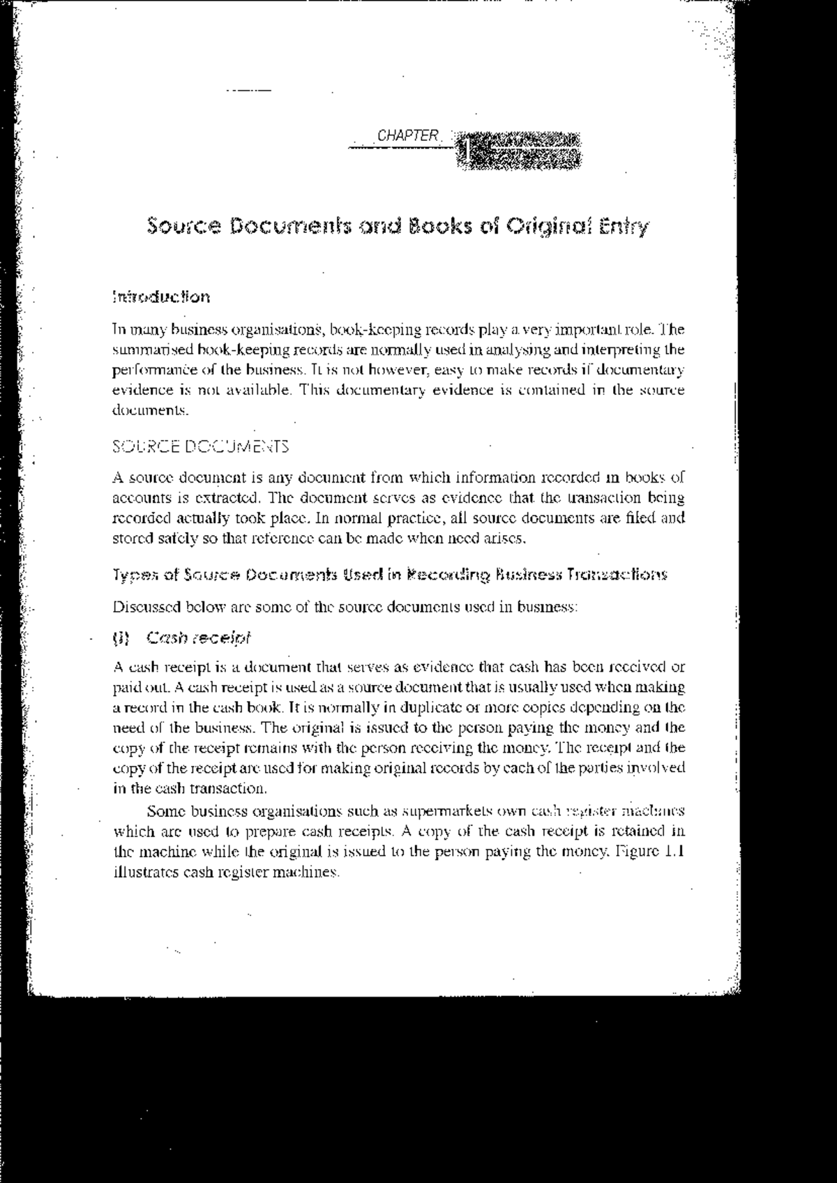 Financial Accounting - Chapter on Source Documents & Original Entry ...