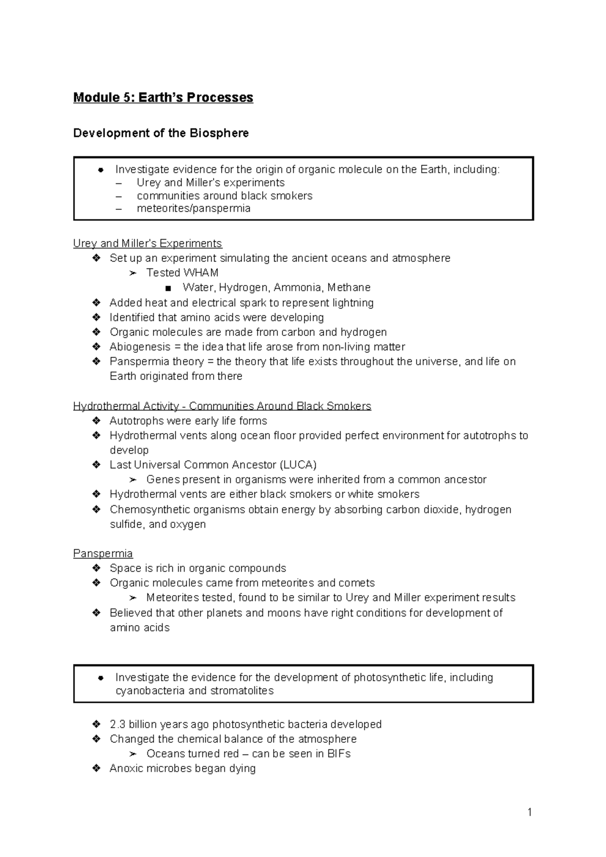 EES MOD 5-8: Study Notes on Biosphere Processes and Natural Hazards ...