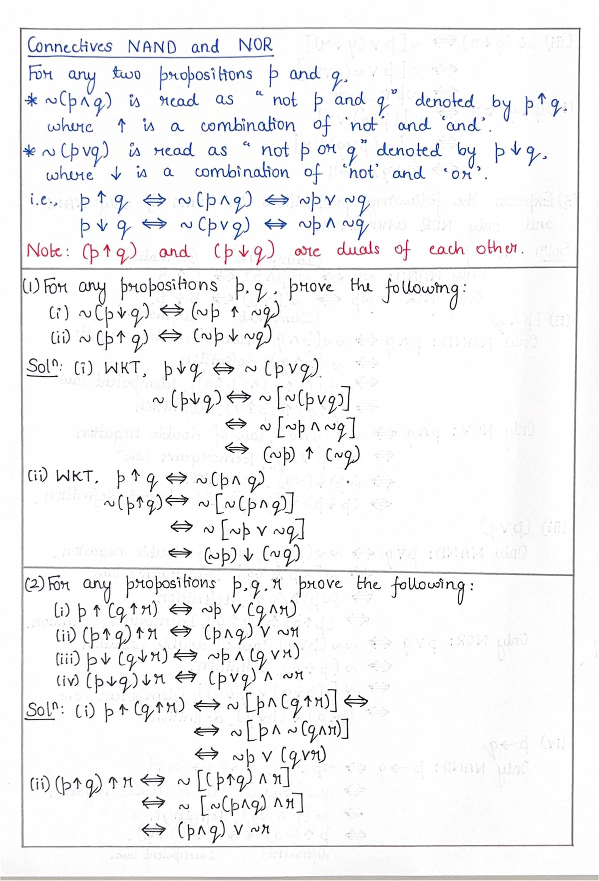 Logics 2 - Module 1: Connectives NAND and NOR Explained - Studocu