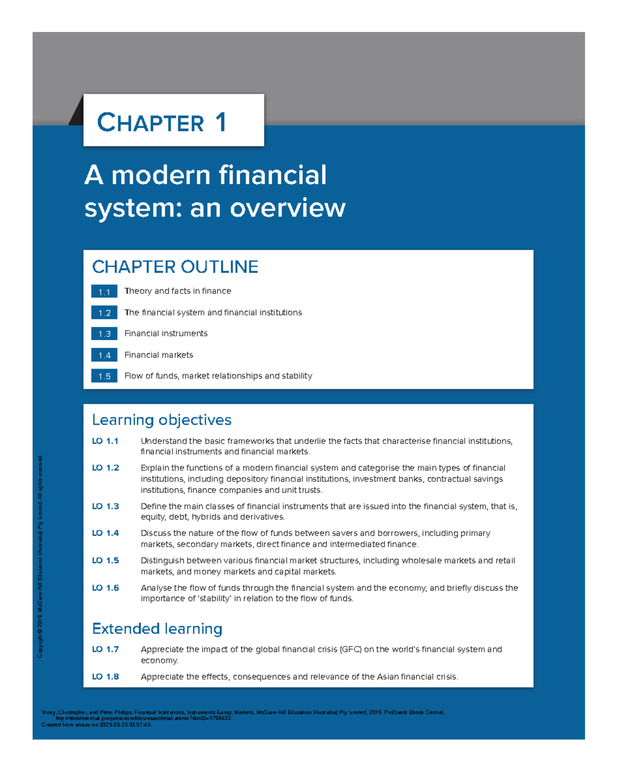 CHAPTER 1: Overview of the Modern Financial System and Its Components ...