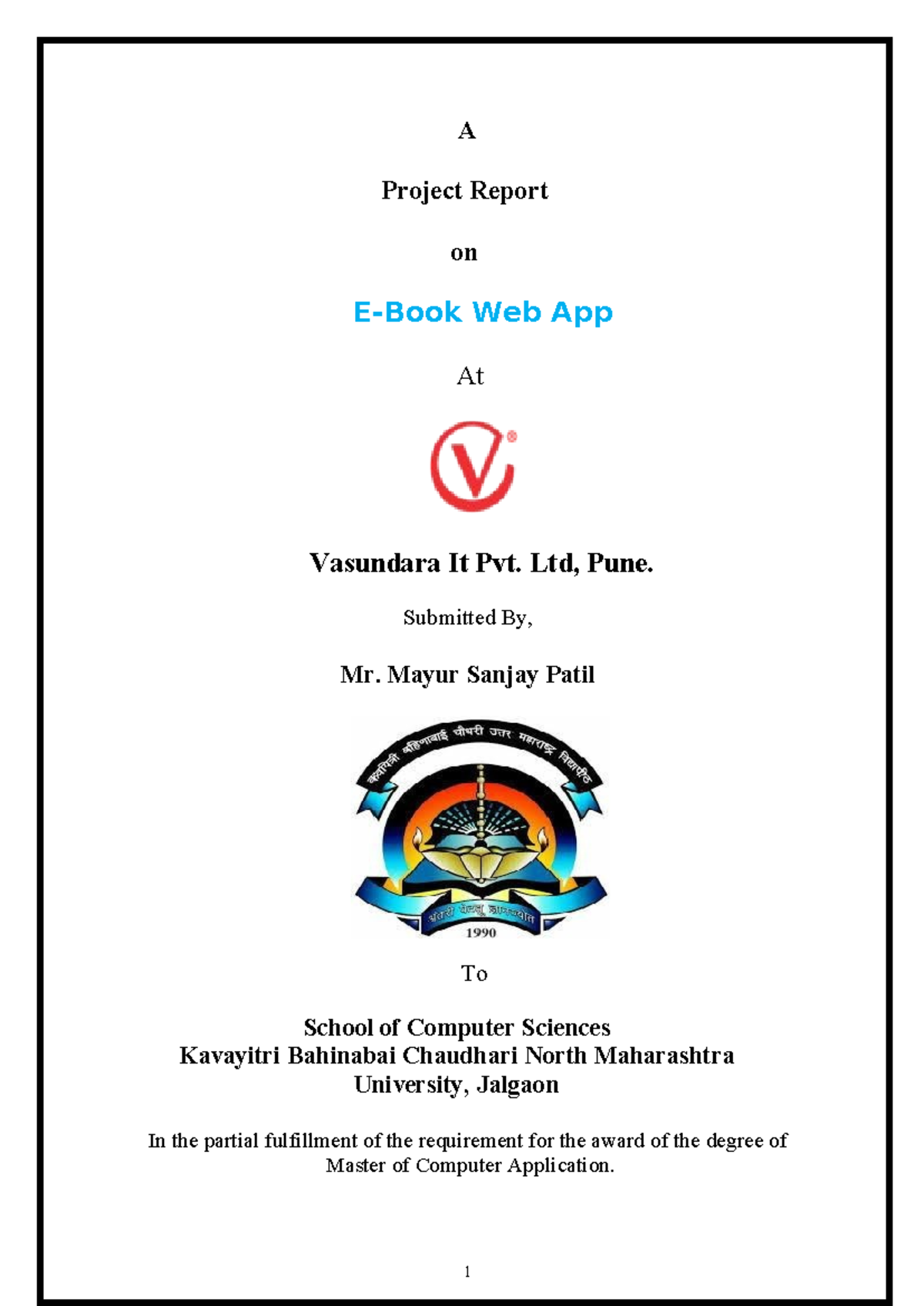 Project Report: E-Book App Development for MCA (Final Project) - Studocu