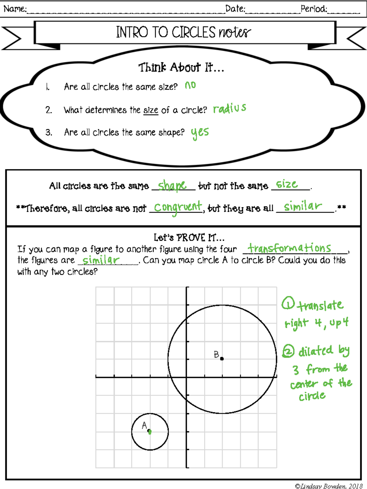 MATH 101: Parts of a Circle Notes and Key Insights - Studocu