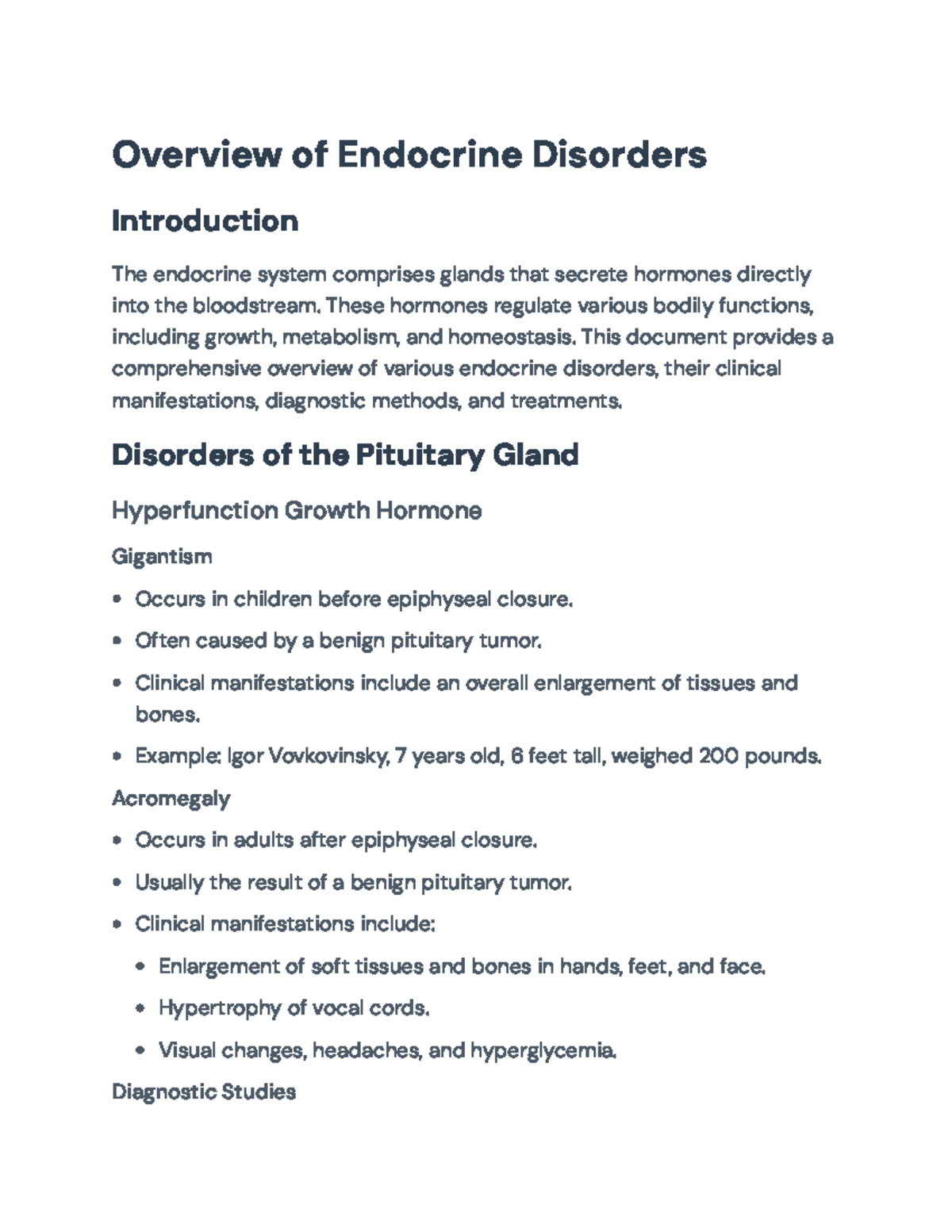 Comprehensive Overview of Endocrine Disorders and Treatments - Overview ...