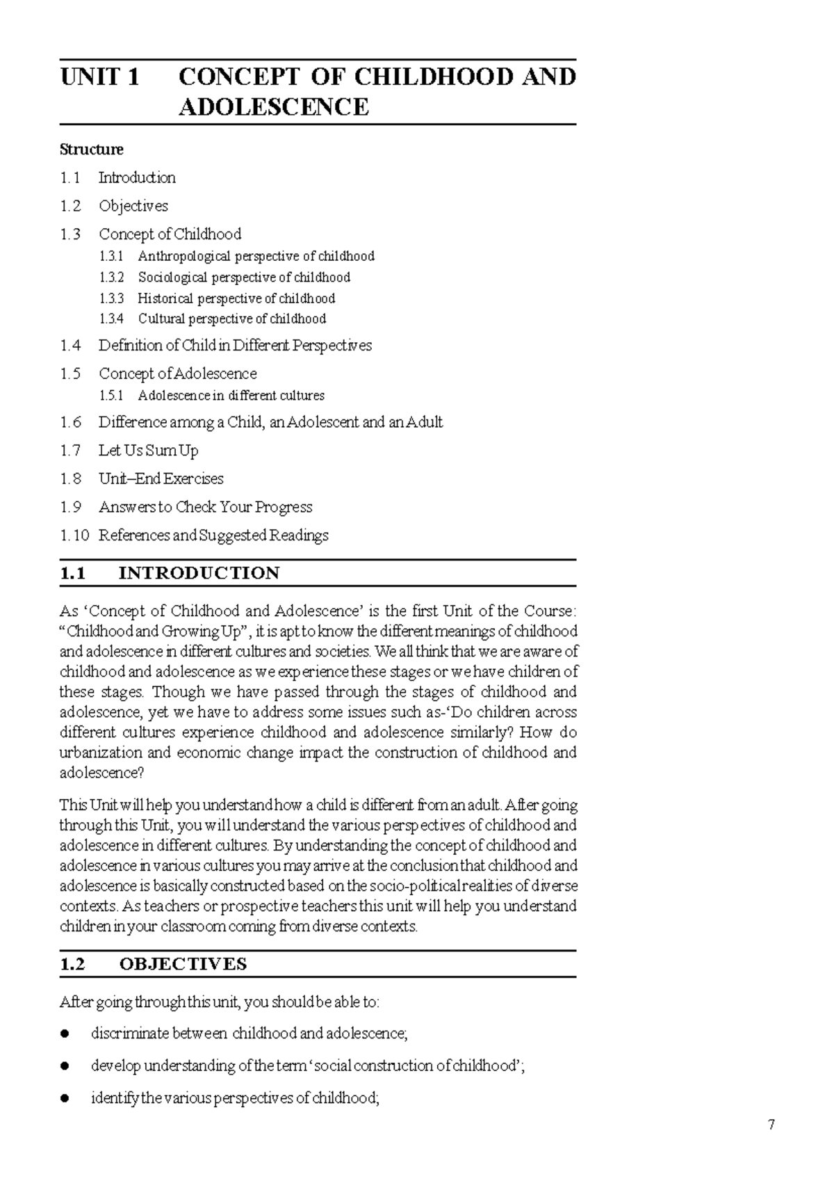 Unit 1: Understanding Childhood and Adolescence - BEd 1st Sem Notes ...
