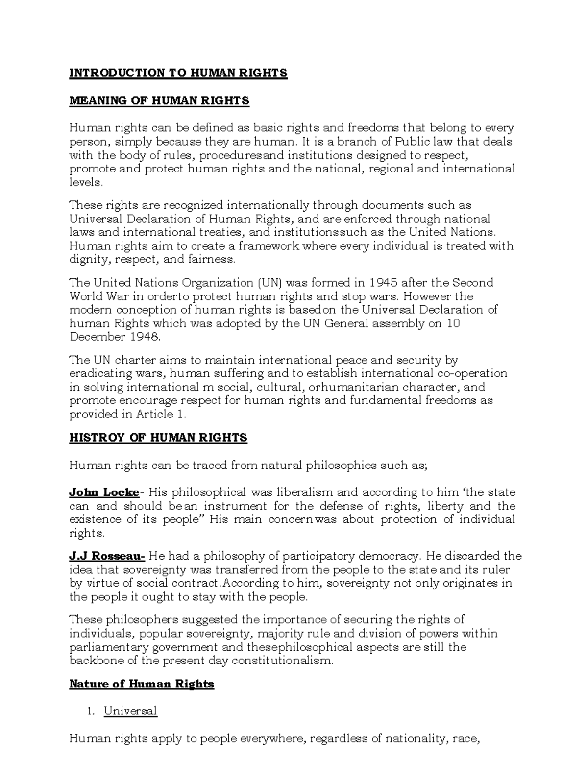 Constitutional Law 101: Human Rights Overview and Modern Issues - Studocu