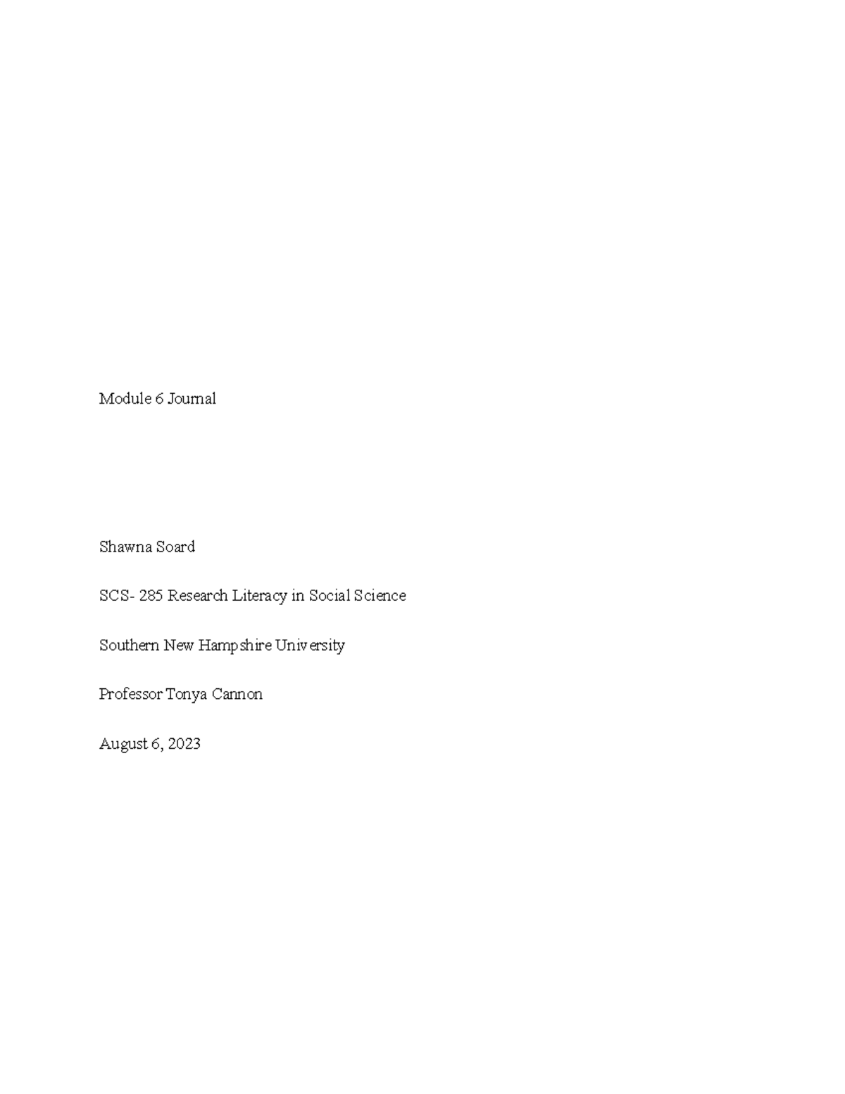 SCS 285 Journal Entry: Research on Cybercrime Dynamics - Studocu