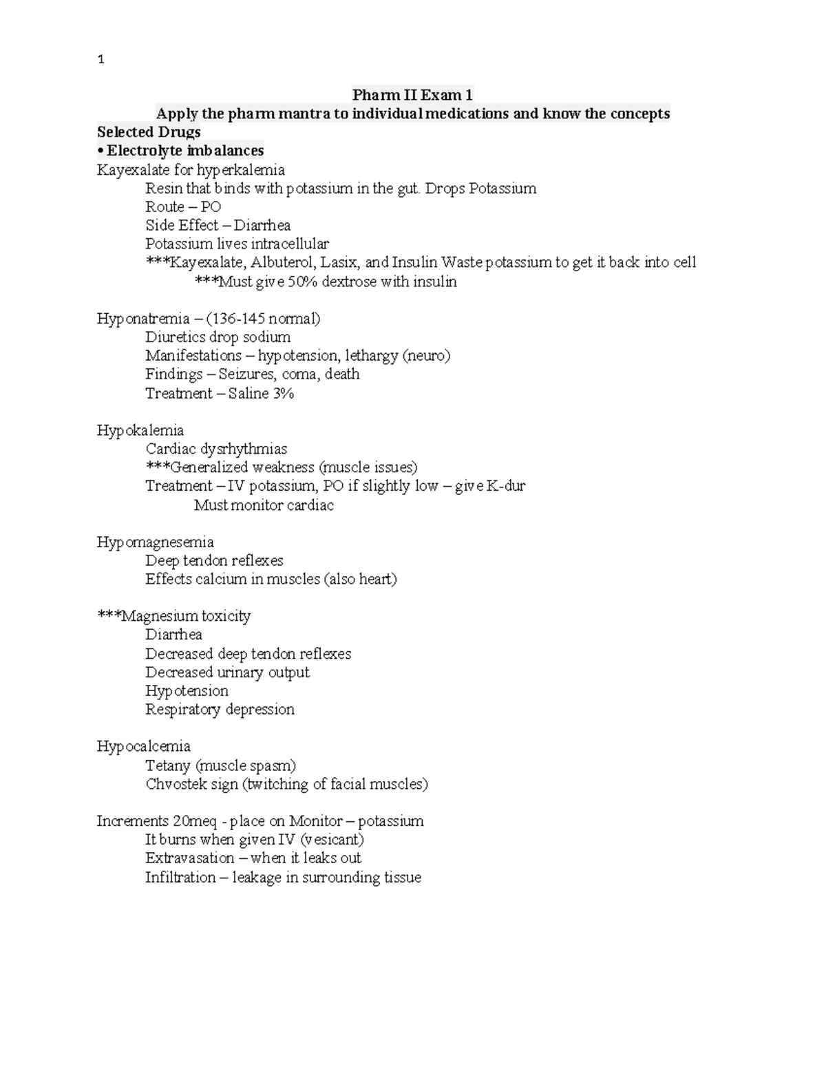 Pharm 2 Exam 1 study Guide - Pharm II Exam 1 Apply the pharm mantra to ...
