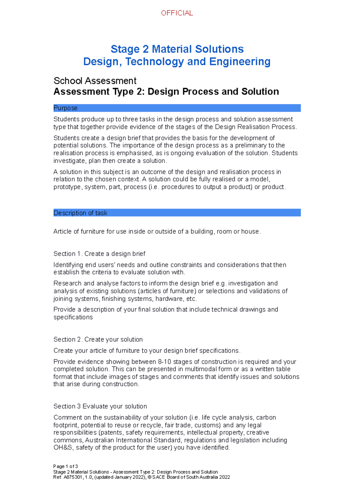 Design Process and Solution Assessment - Stage 2 (LAP-01) - Studocu