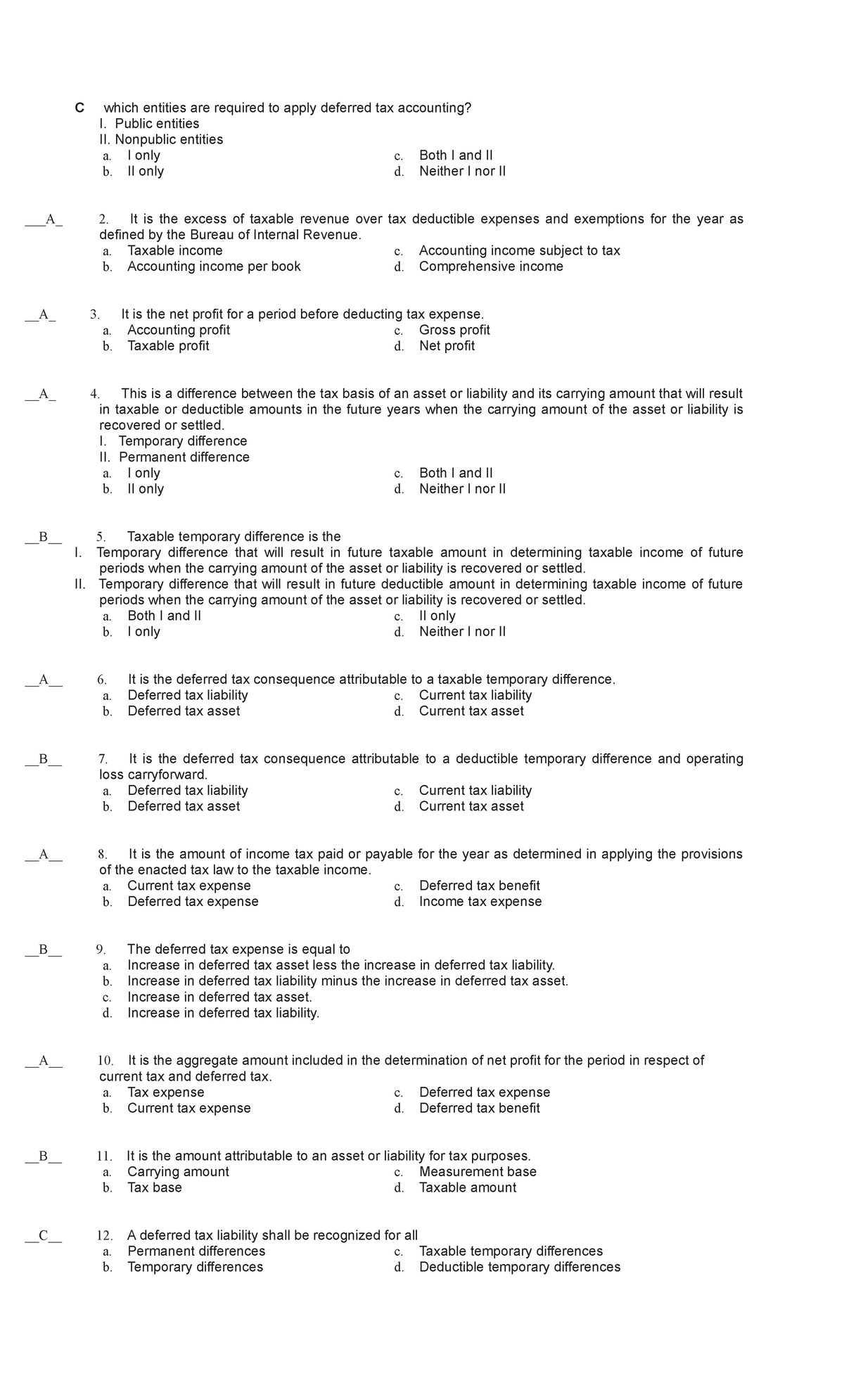 TOA - Theory of Accounts - C which entities are required to apply ...