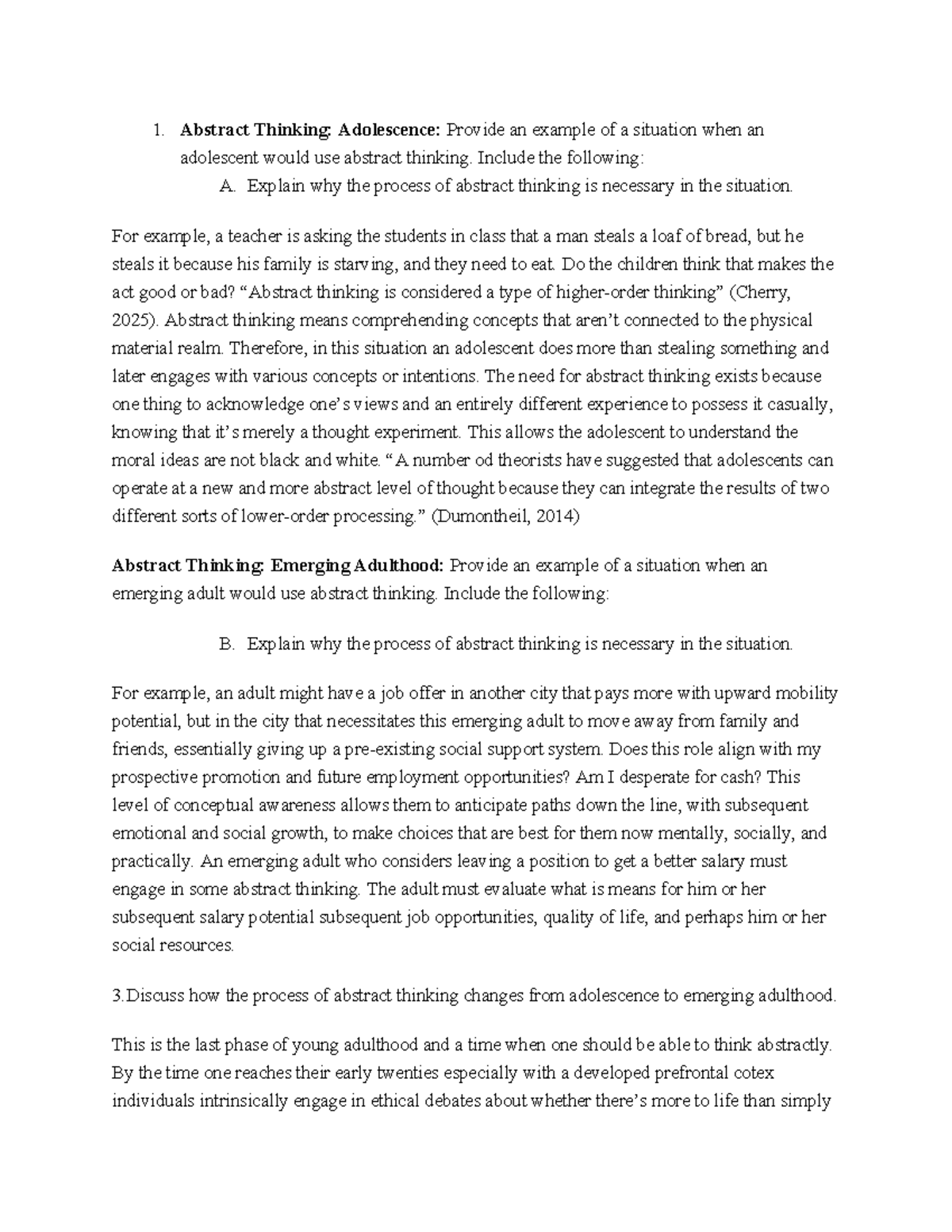 2-1 Short Paper: Understanding Abstract Thinking in Adolescents