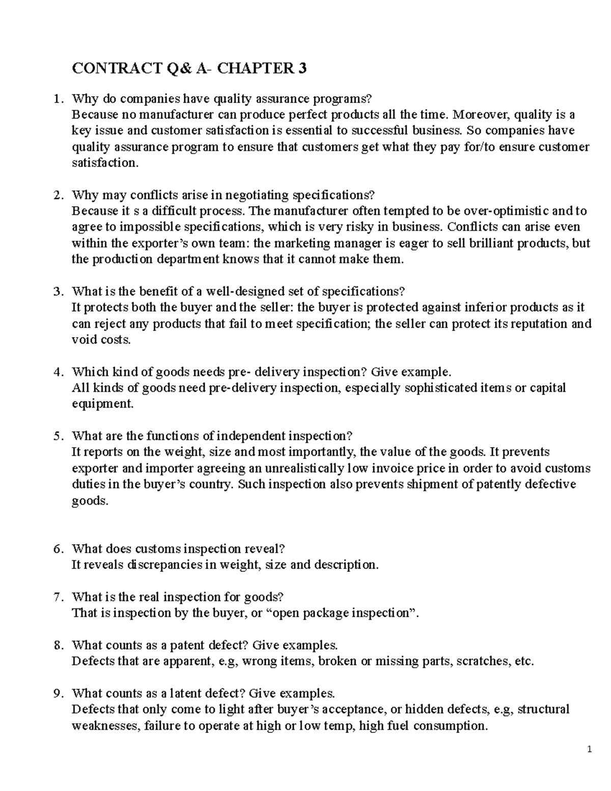 Chapter 3 - Contract Q&A: Key Concepts & Quality Assurance Insights ...