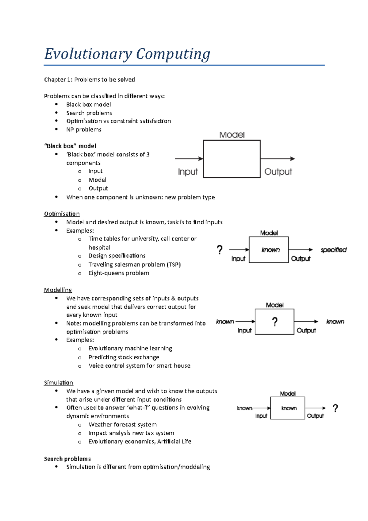 Lecture 3 - Chapter 3 EC - Summary of Evolutionary Computing Notes ...