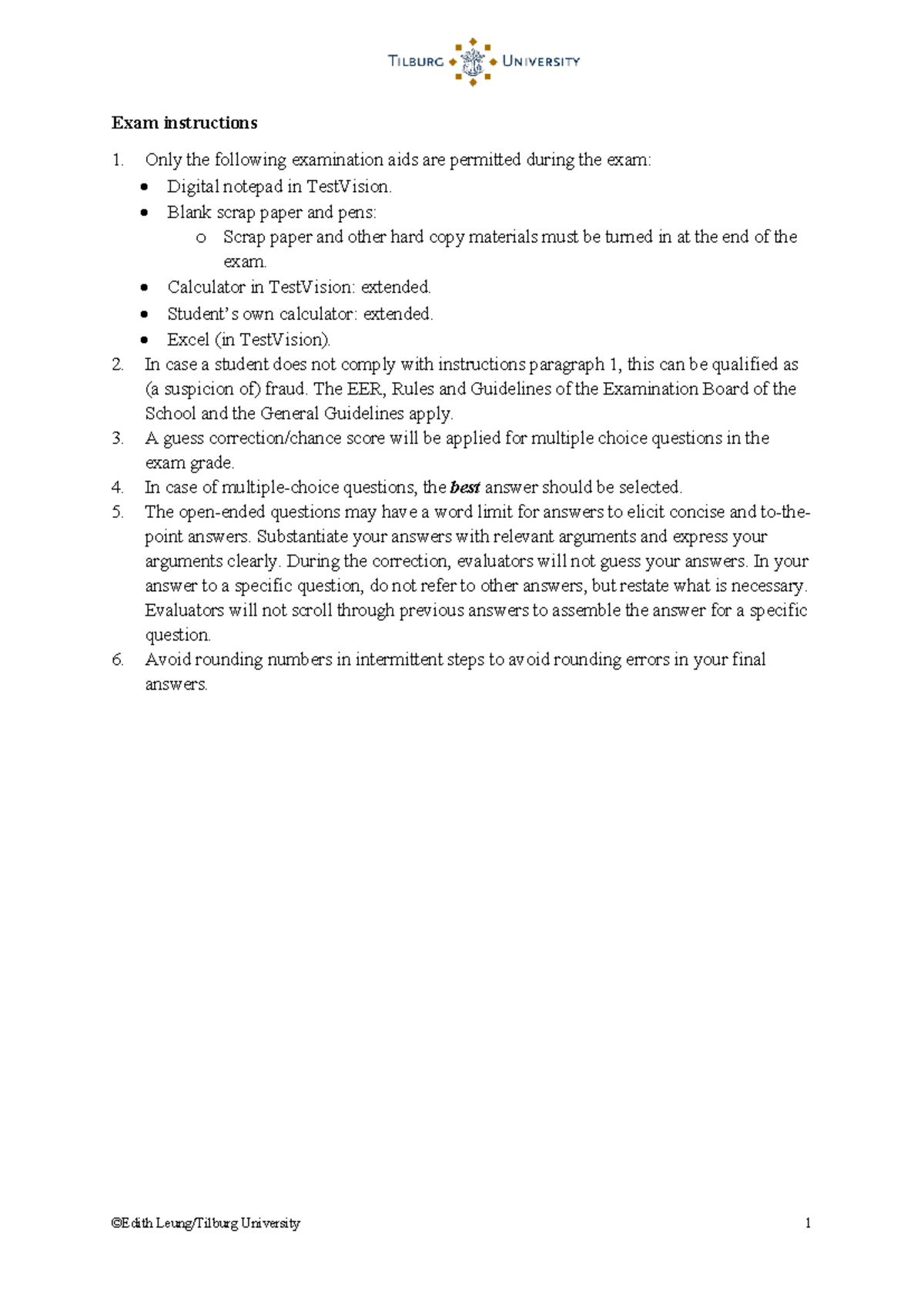 Mock Exam FAR 2025 - Final Instructions & Multiple Choice Questions ...