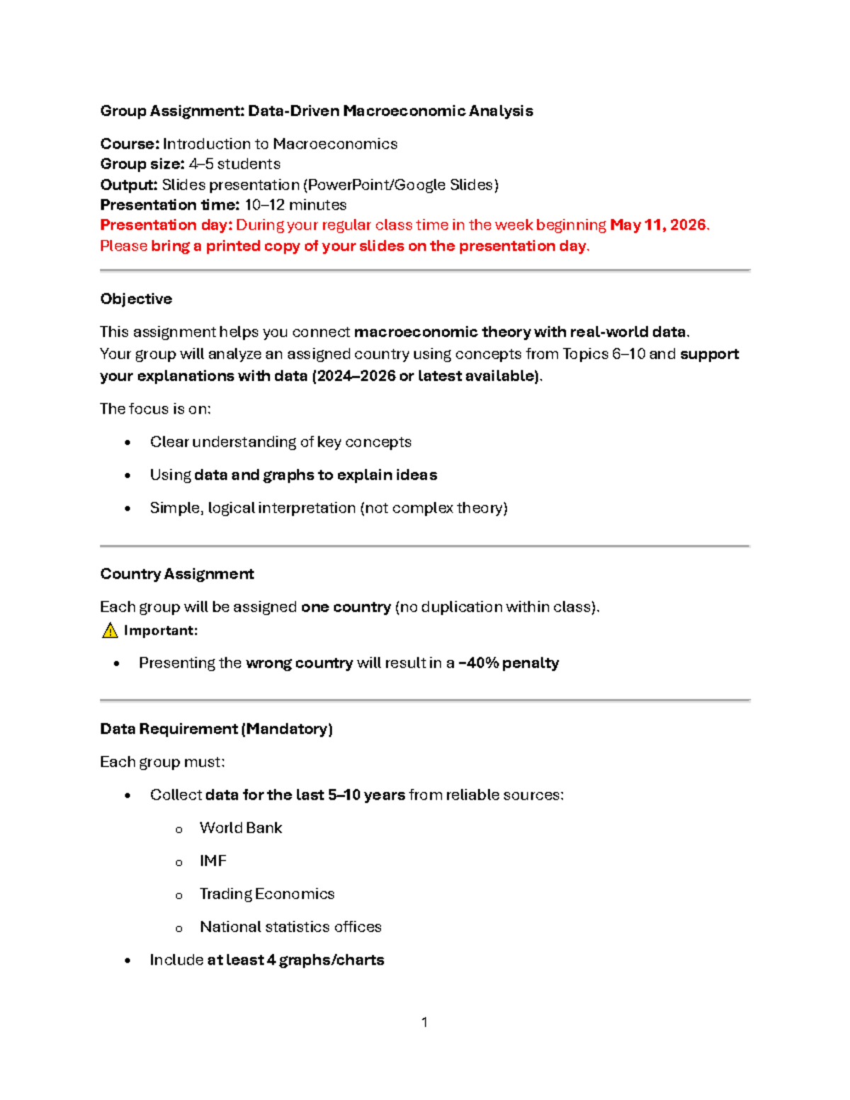 Group Assignment: Macroeconomic Analysis S2 2025-2026 - Studocu