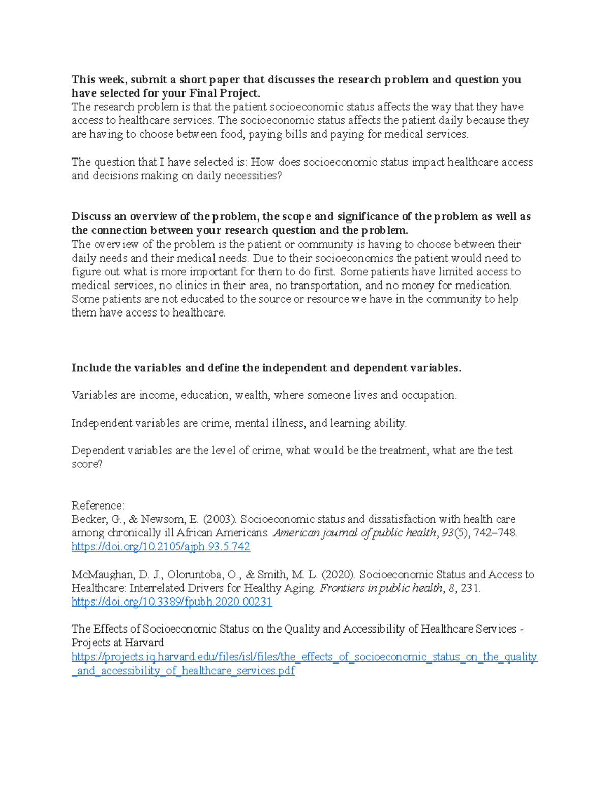 HCM 440 3-1 Short paper - This week, submit a short paper that ...