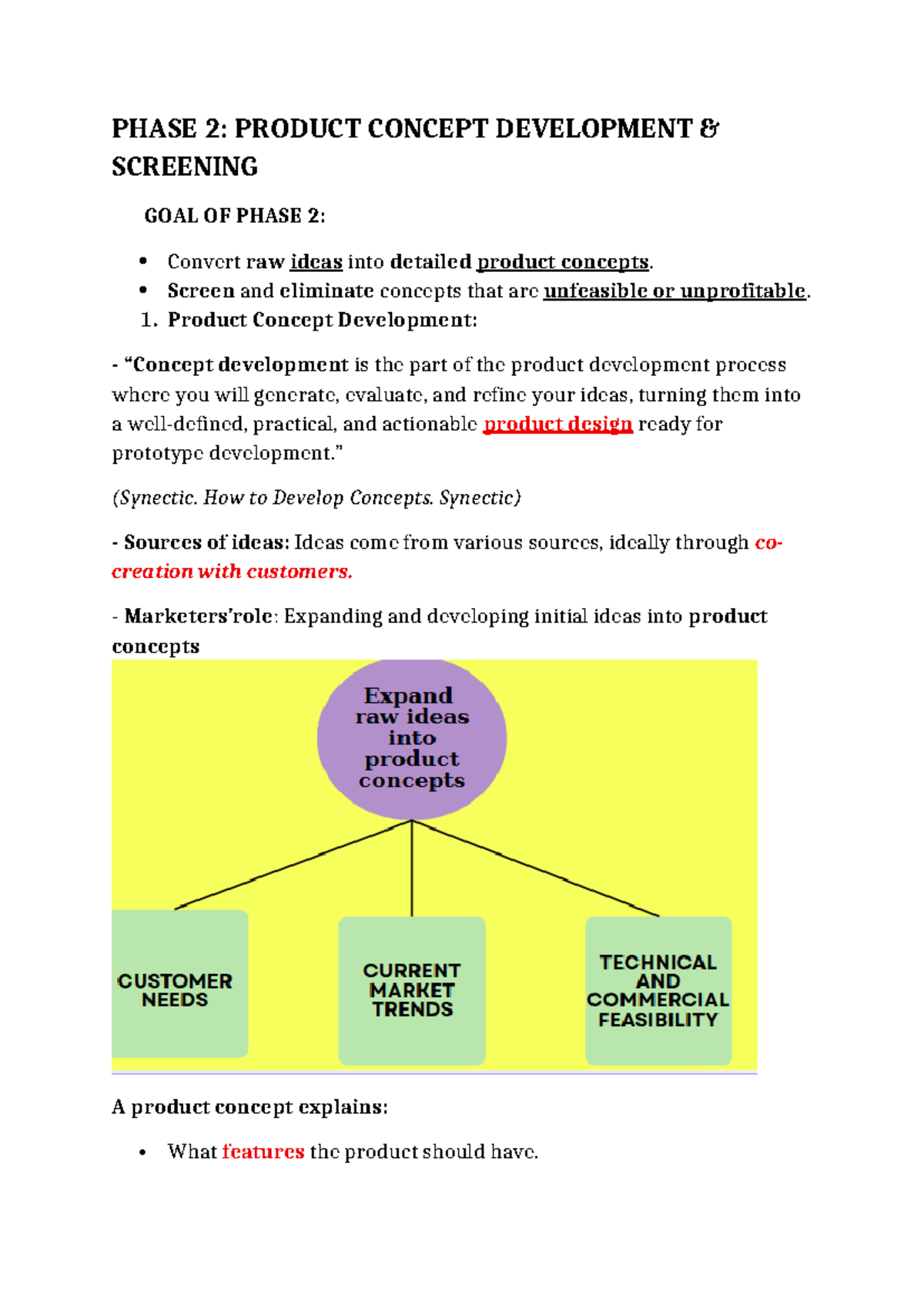 E4M - English for Marketing: Product Concept Development Guide - Studocu