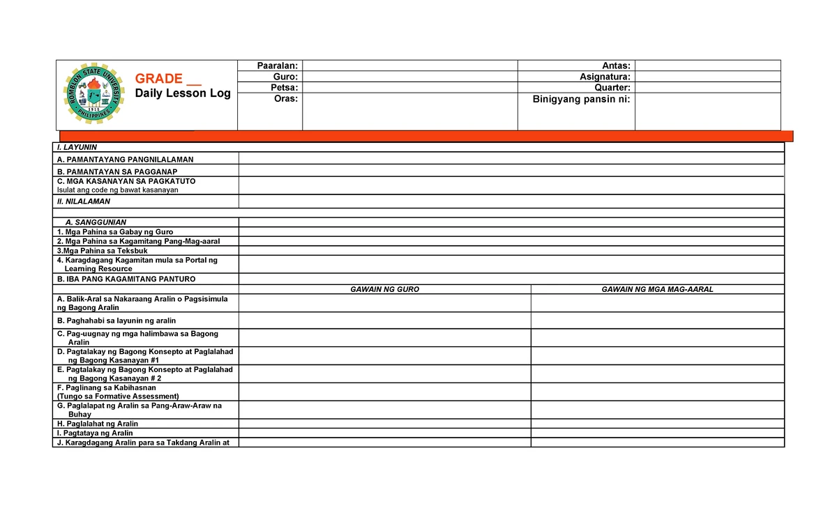 DLL-Science Grade VI Lesson Plan for Quarter 2 Standards - Studocu