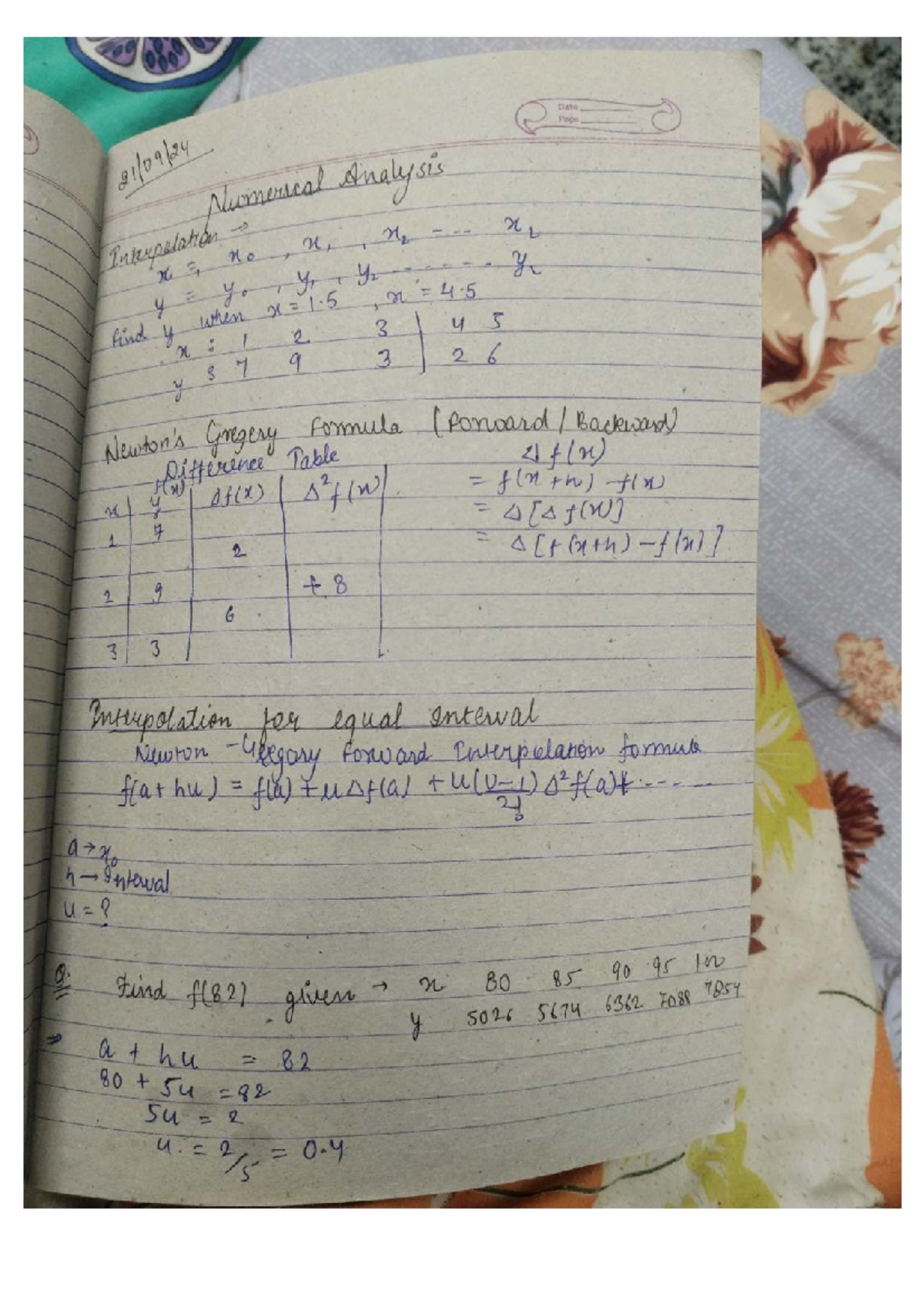 Numerical Analysis (Course Code: NA101) - Interpolation & Integration ...