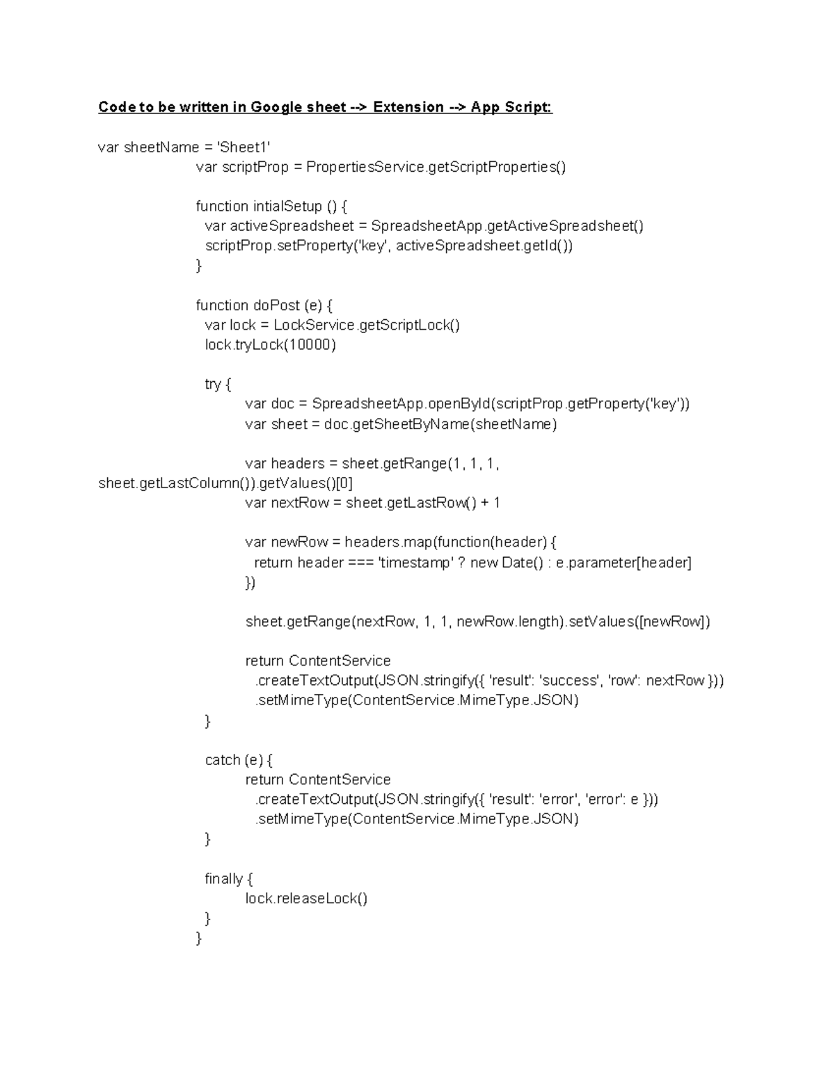 Techwebs.in Script Codes for Gooogle sheet data collection from HTML ...