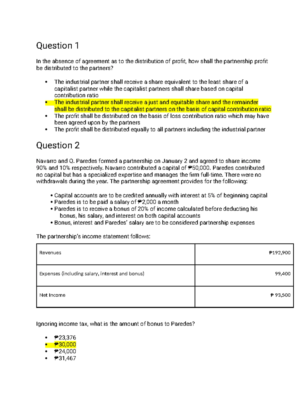 Partnership Accounting 5: Profit Sharing and Capital Allocation - Studocu