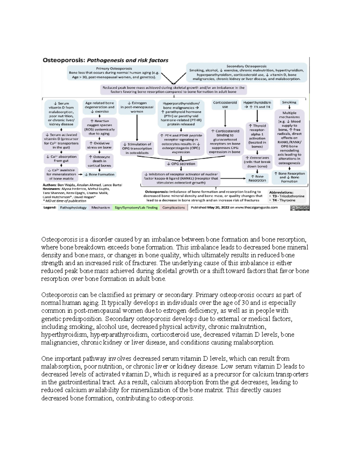 Pathology Flowcharts: Understanding Osteoporosis and Fracture Healing ...