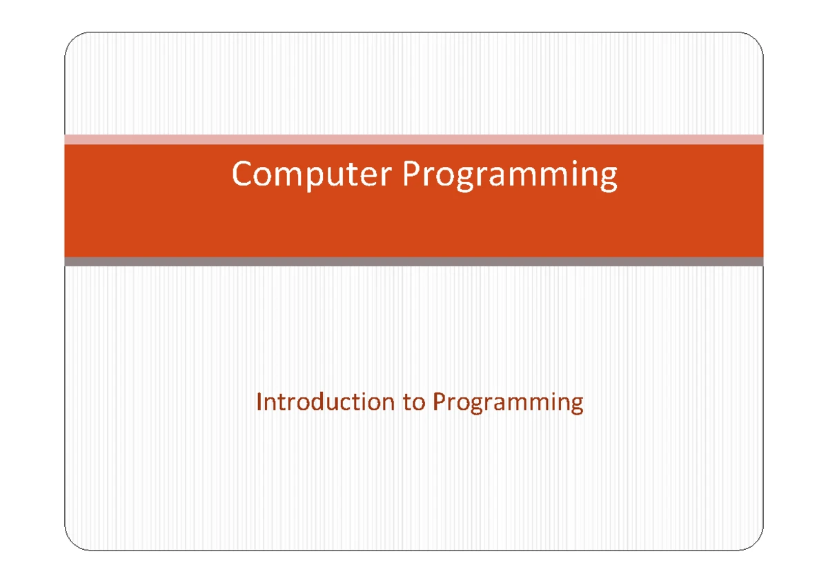 01 Introduction to C++ - Intro to C++ - Computer Programming ...