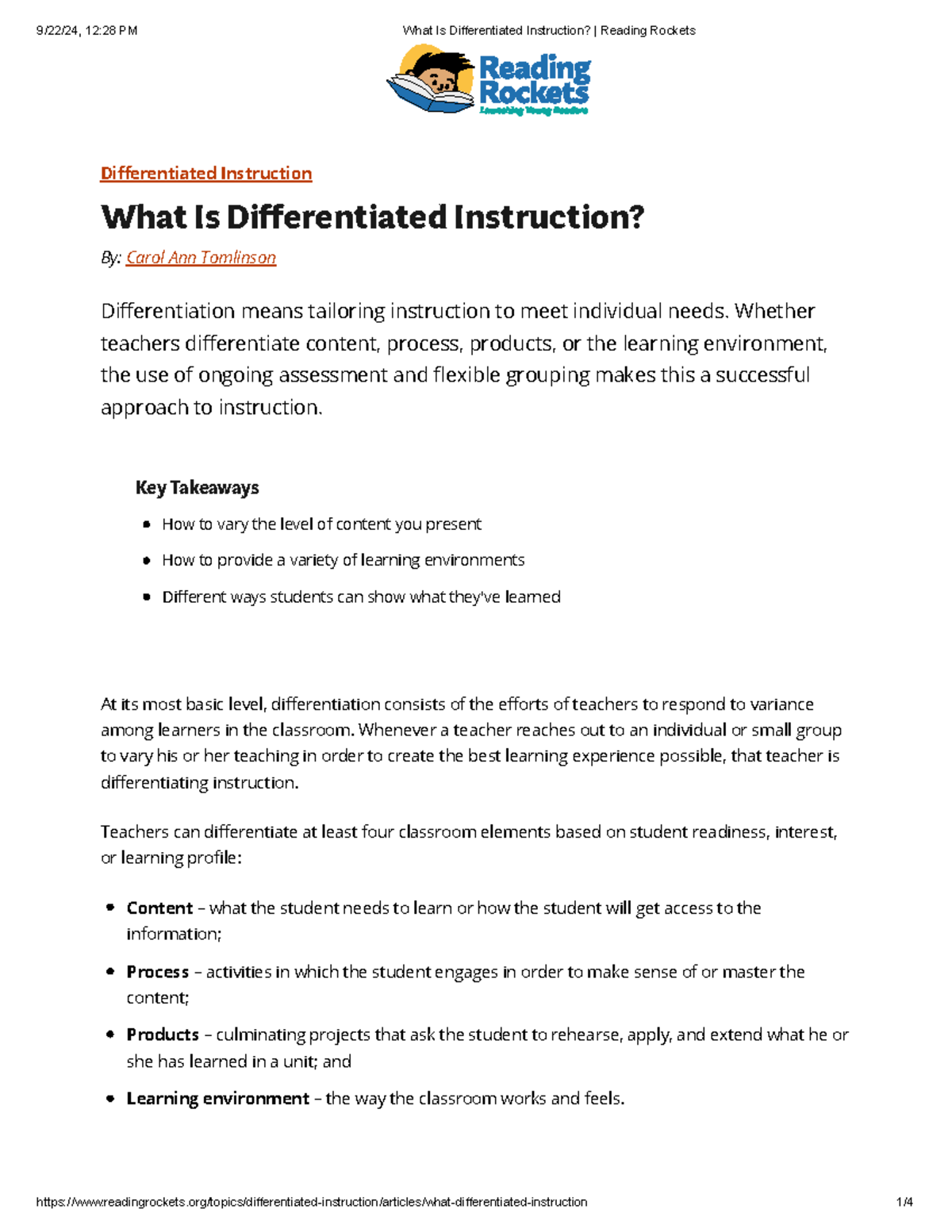 Strategies for Differentiated Instruction: Meeting Diverse Learner ...