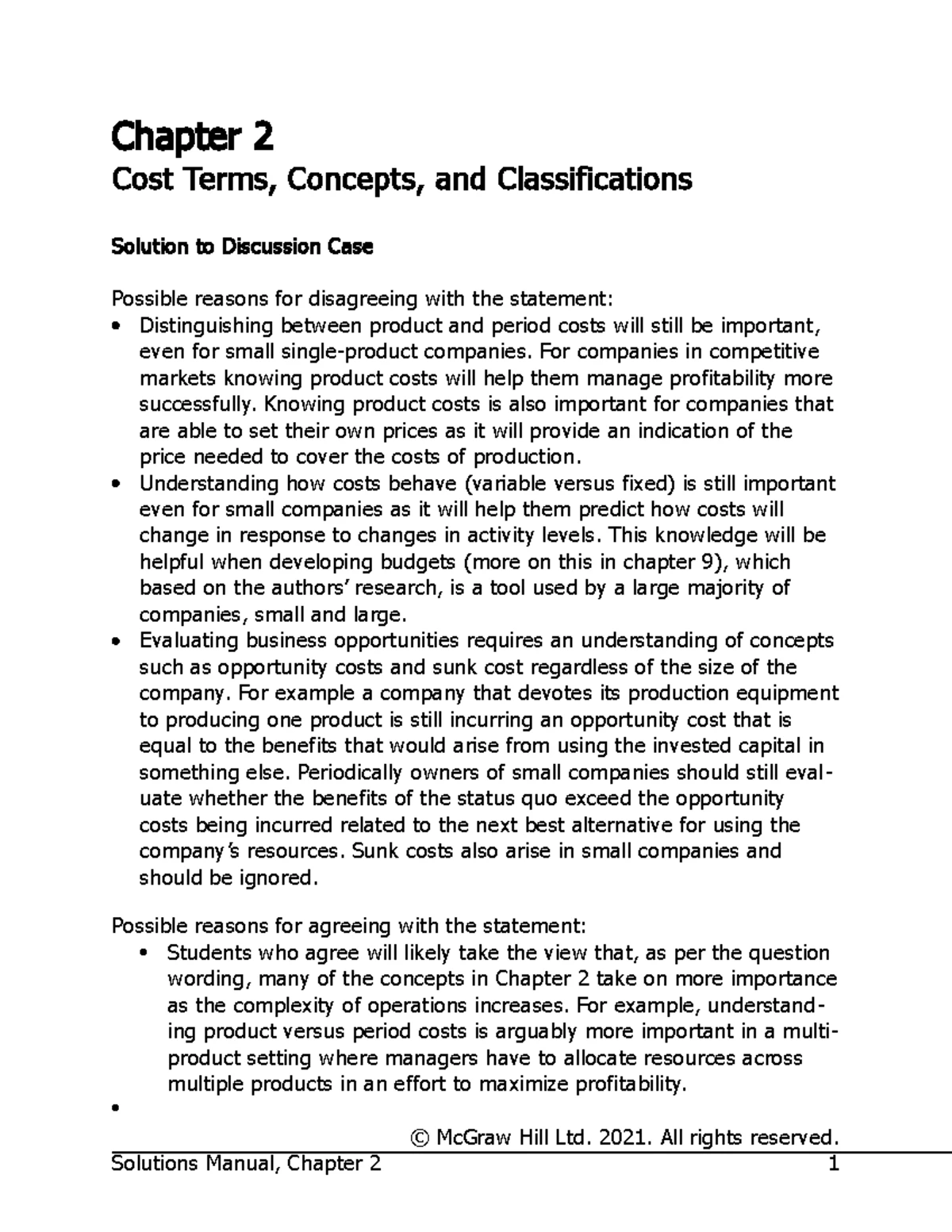 39454341 Cost Accounting Chapter 2 Quiz - - Studocu