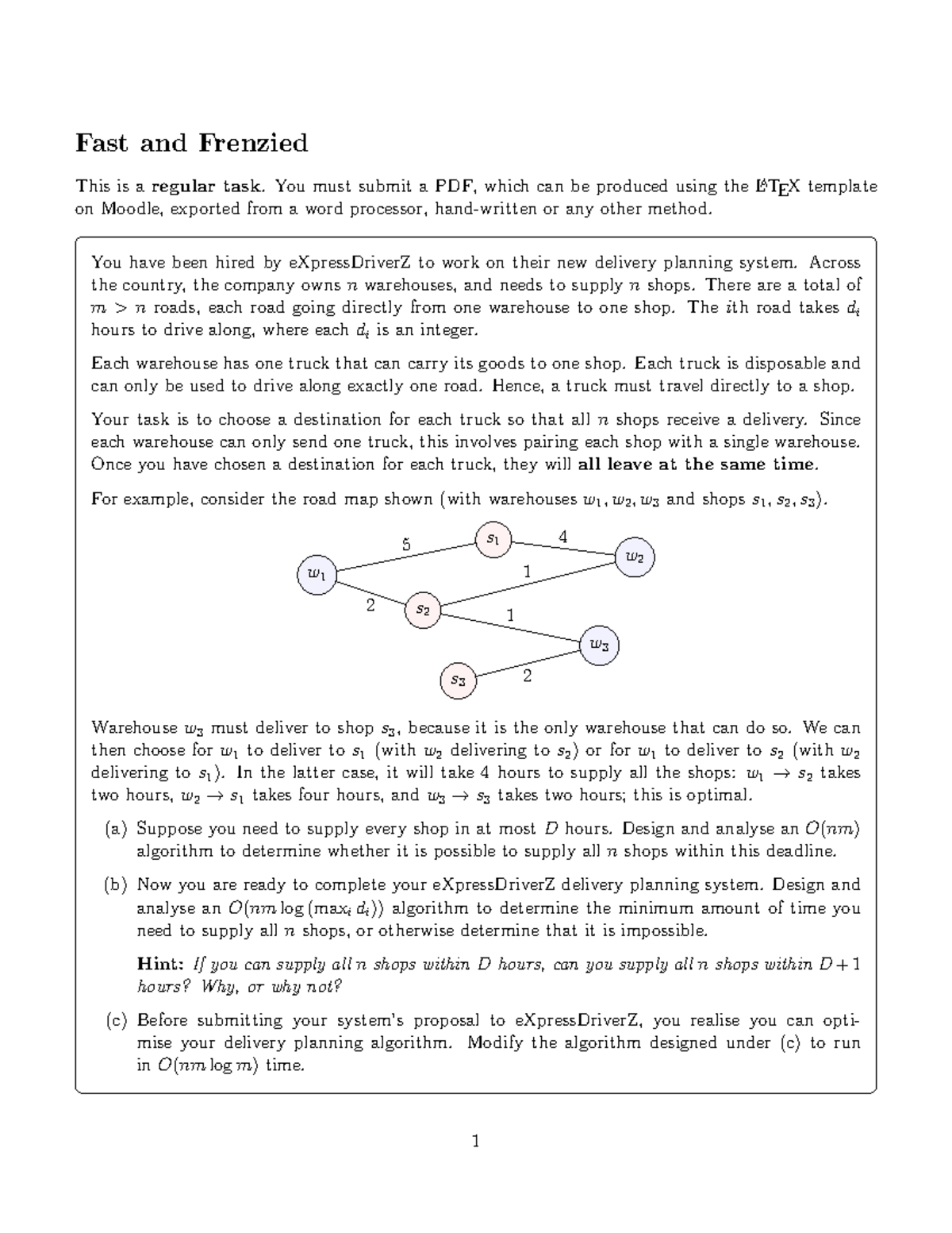 COMP3121 Delivery Planning System: Algorithm Design & Analysis - Studocu