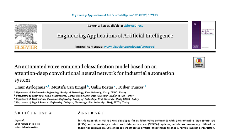 ENGR 126: Voice Command Classification Model for Industrial Automation ...