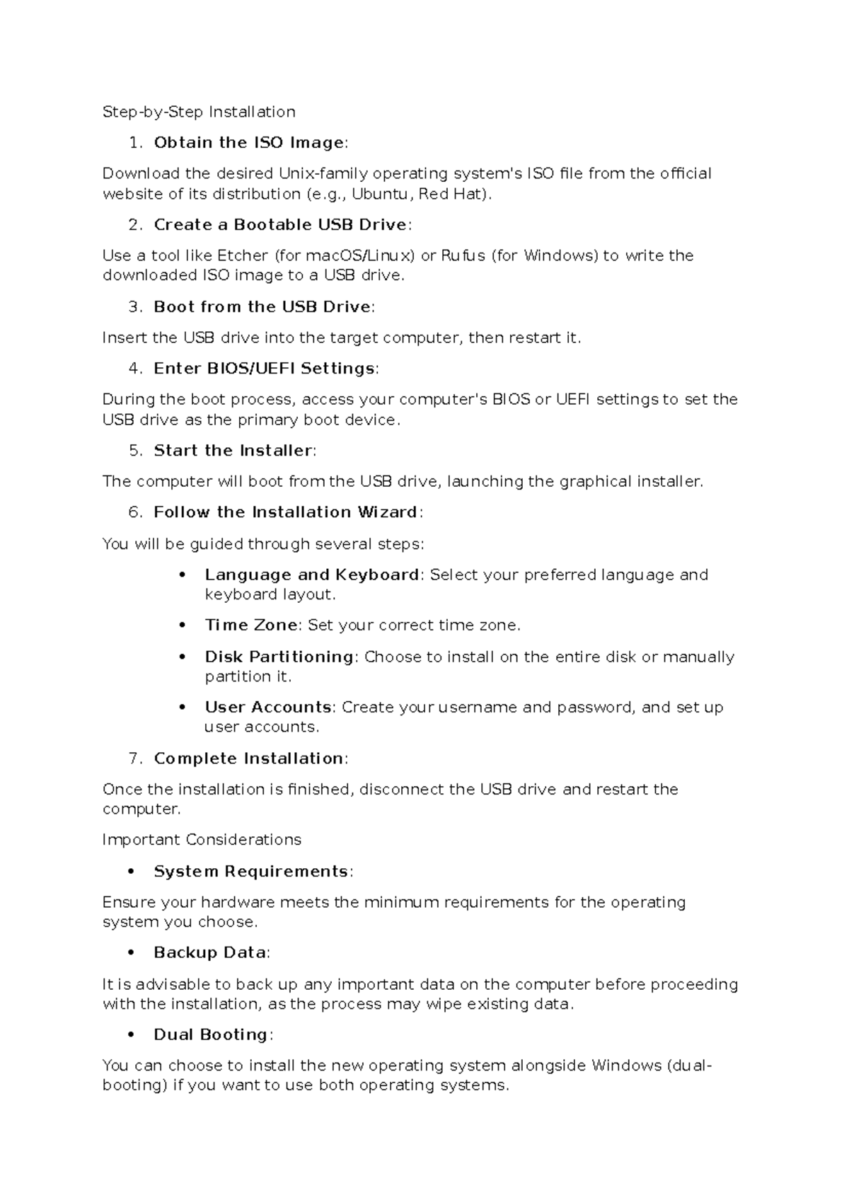 Practical No. 8 - Operating System Installation Guide - Studocu
