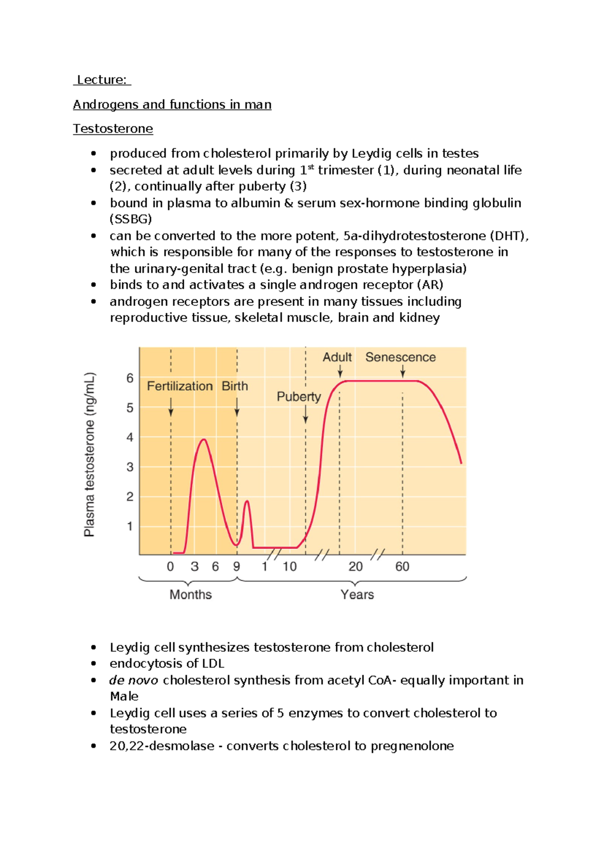 Lecture Notes: Androgens, Testosterone, and Biosimilars in PY6021 - Studocu