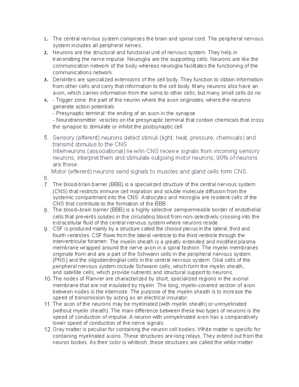 Chap. 12 Homework Answers - Nervous System Overview - Studocu