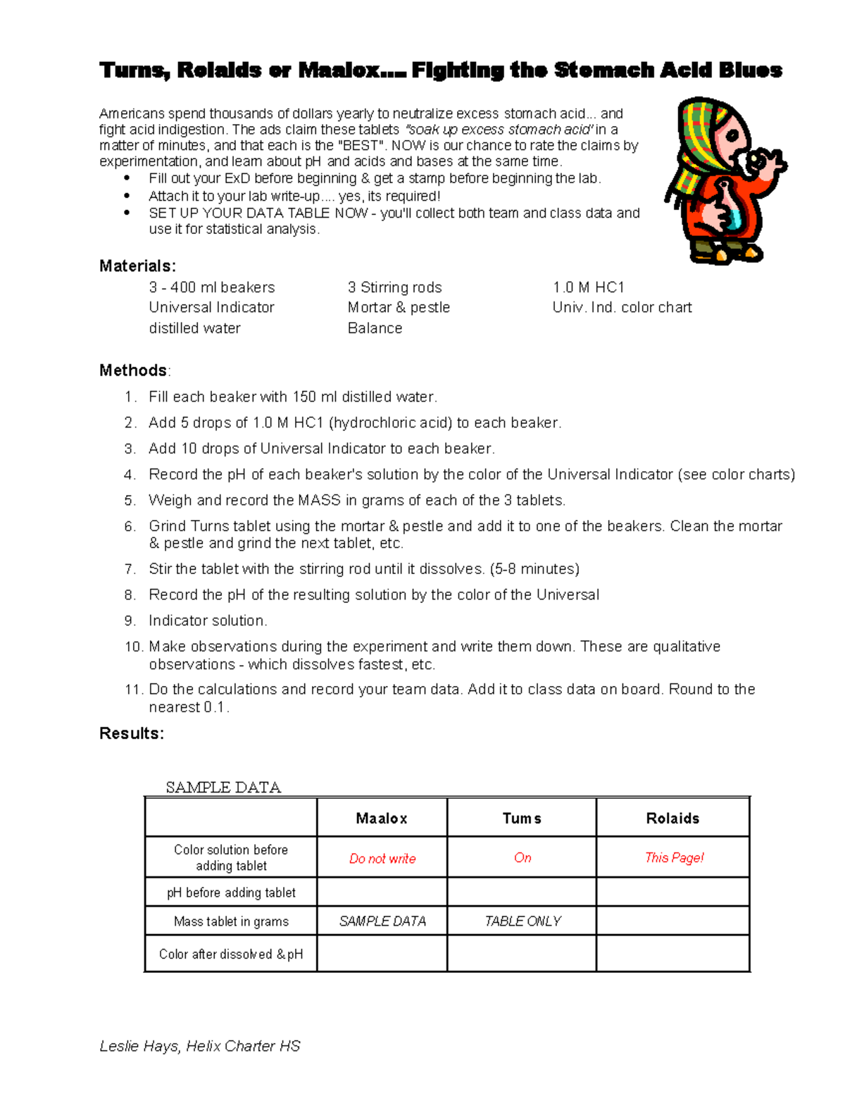 Antacid Inquiry Lab: Comparing Tums, Rolaids, and Maalox Effectiveness ...