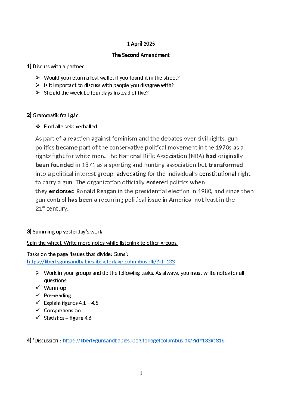 Final Exam Notes: The Second Amendment & Gun Politics (Course Code ...