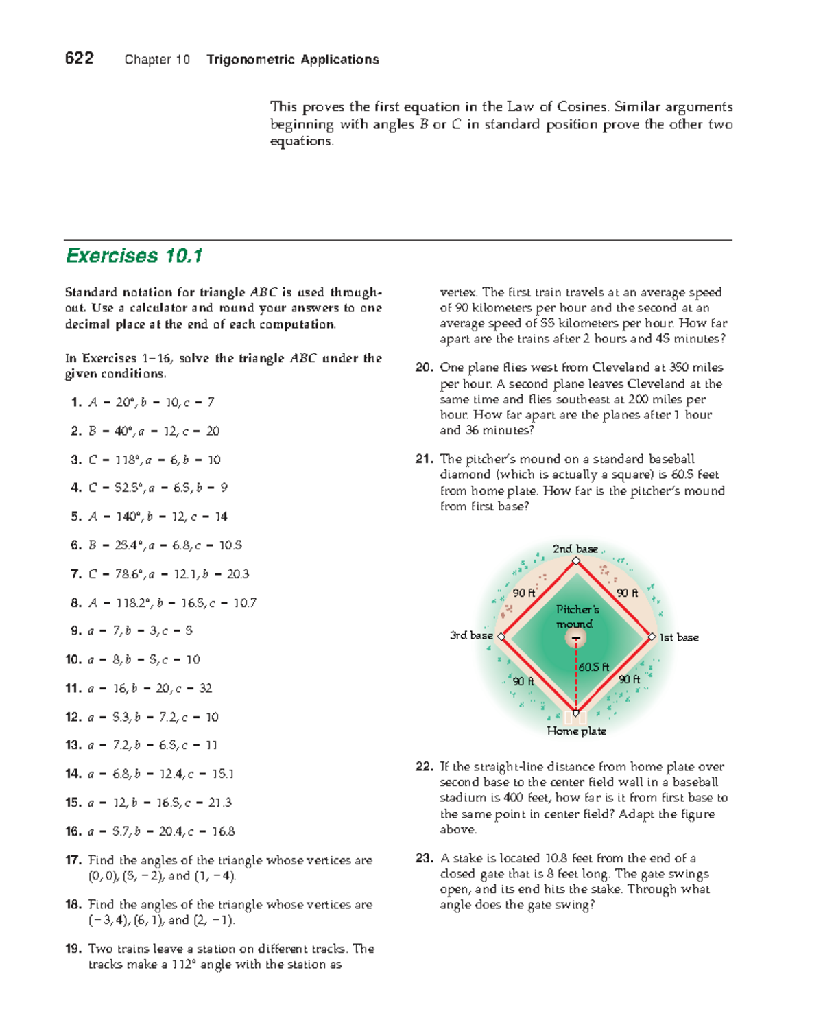 622 Chapter 10 Trigonometric Applications Exercises - Studocu