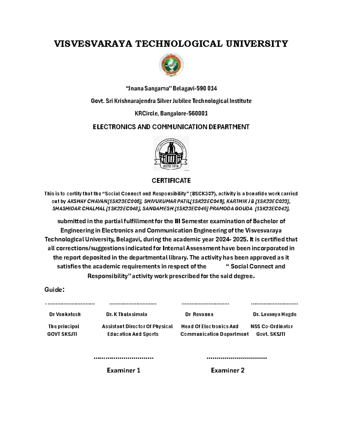 Social Connect and Responsibility Activity Report (BSCK307) - Studocu