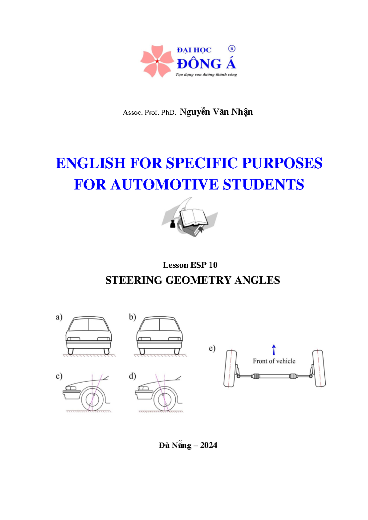 ESP10 Lesson on Steering Geometry Angles and Alignment - Studocu