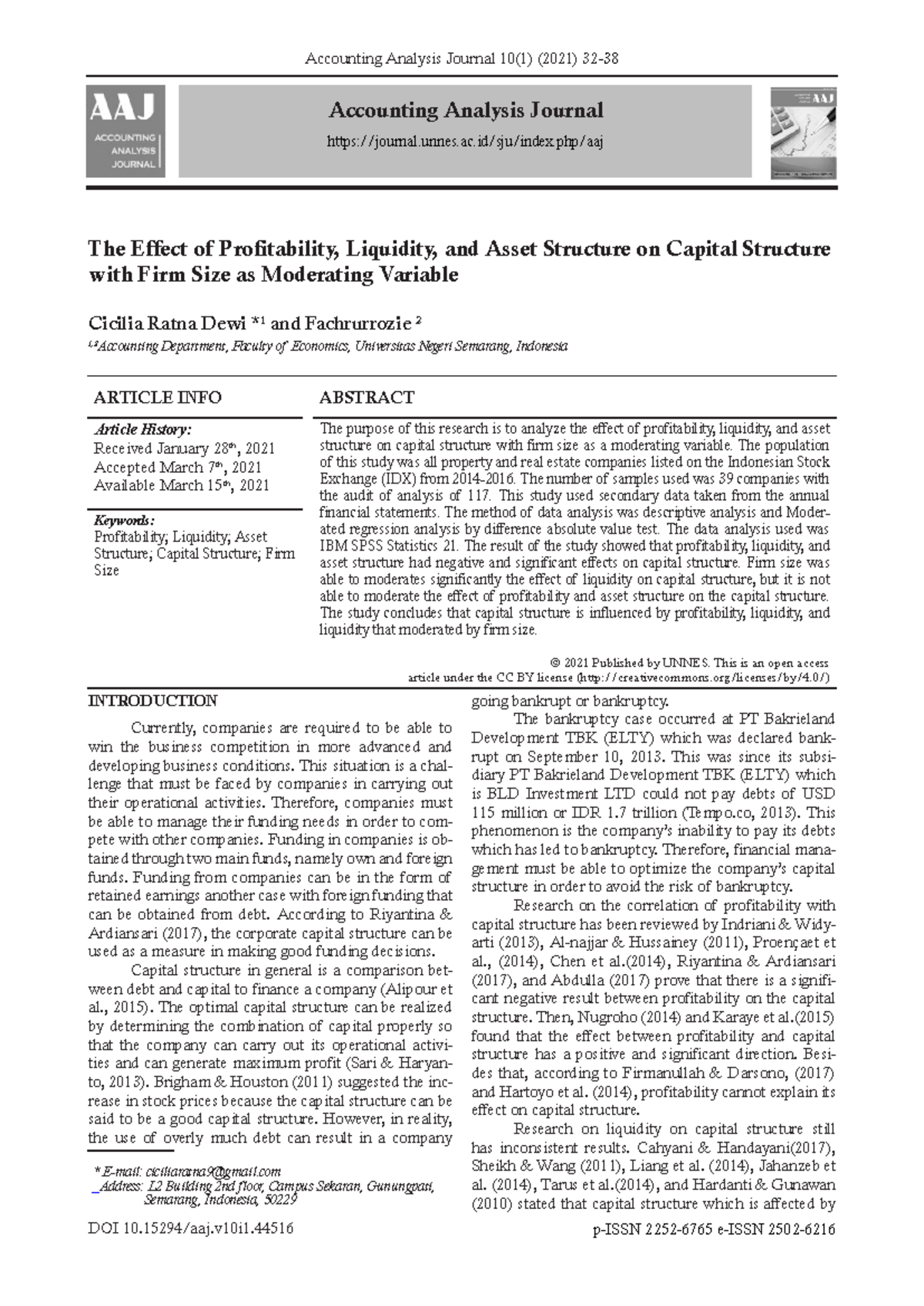44516-Article Text-122613-3-10-20210310 - Accounting Analysis Journal ...