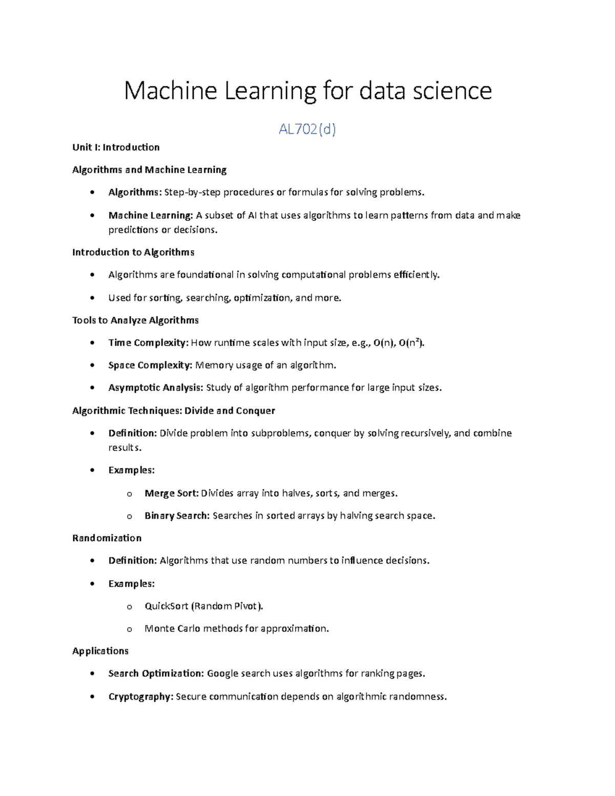Machine Learning for data science - Machine Learning for data science ...